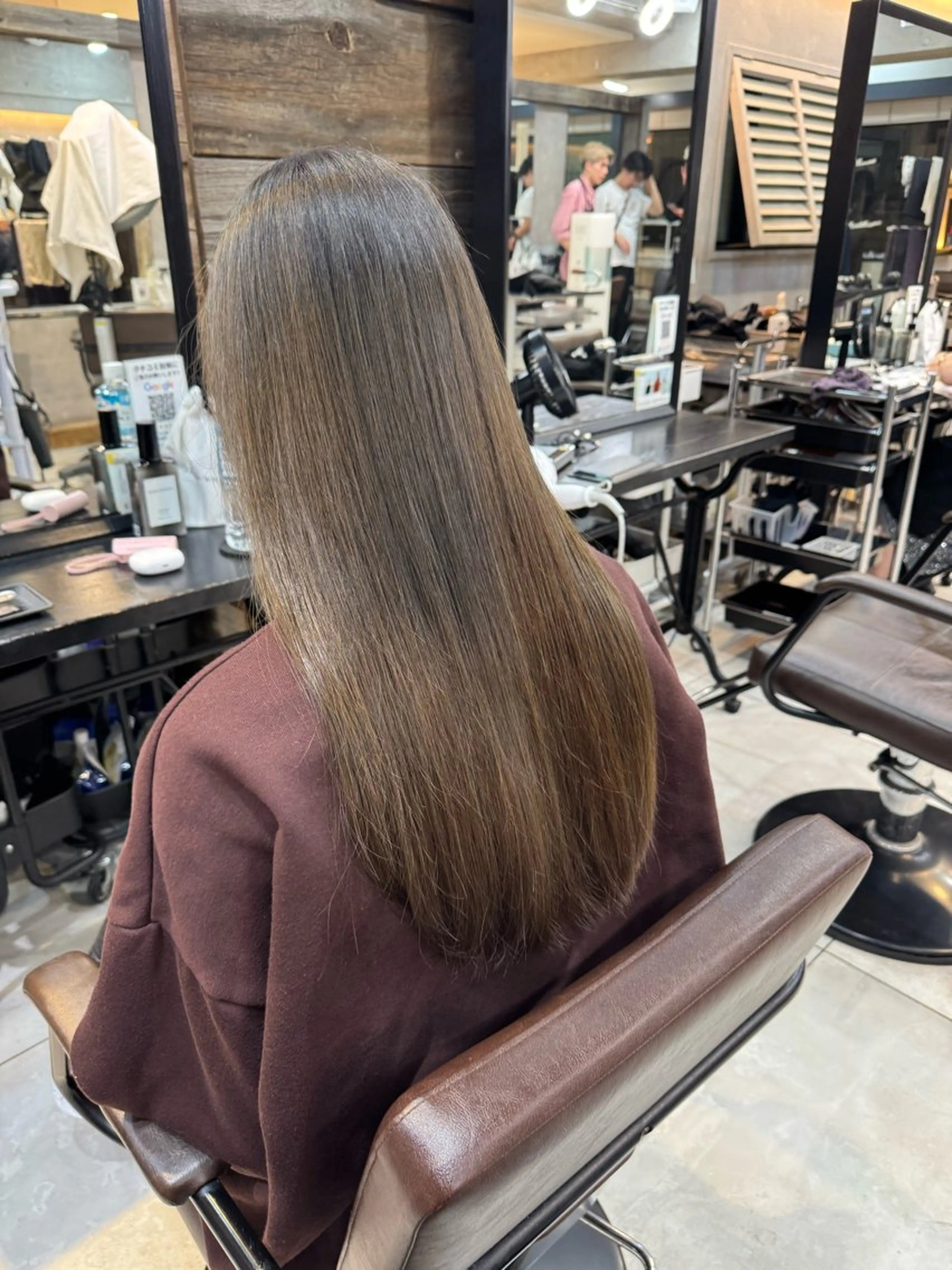 ロング ヘアカラー rioカットカラー ♡韓国レイヤーのヘアスタイル