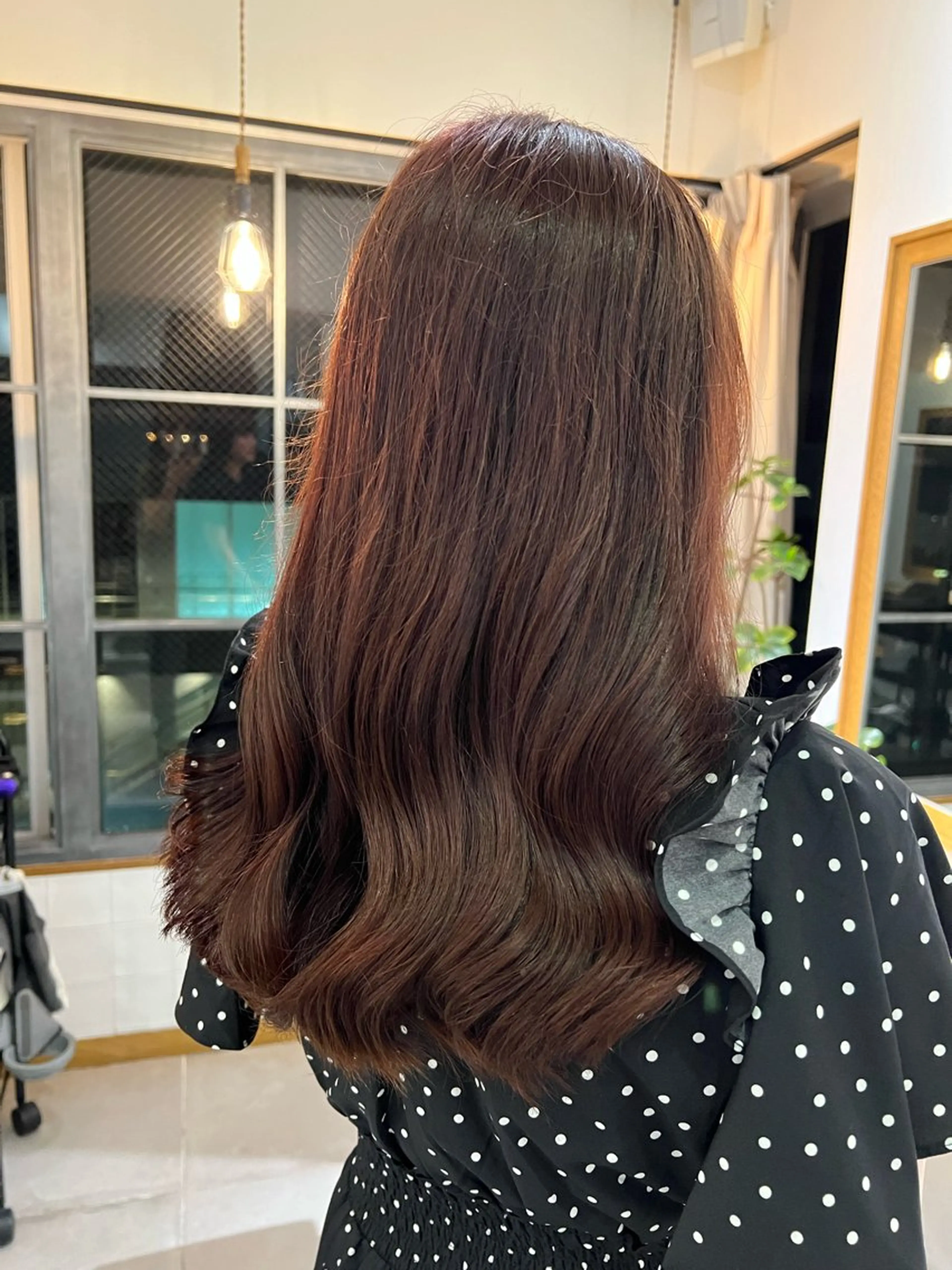 ミディアム カット ヘアカラー トリートメント レイヤーカット/暖色 カラー/mao🎀のヘアスタイル