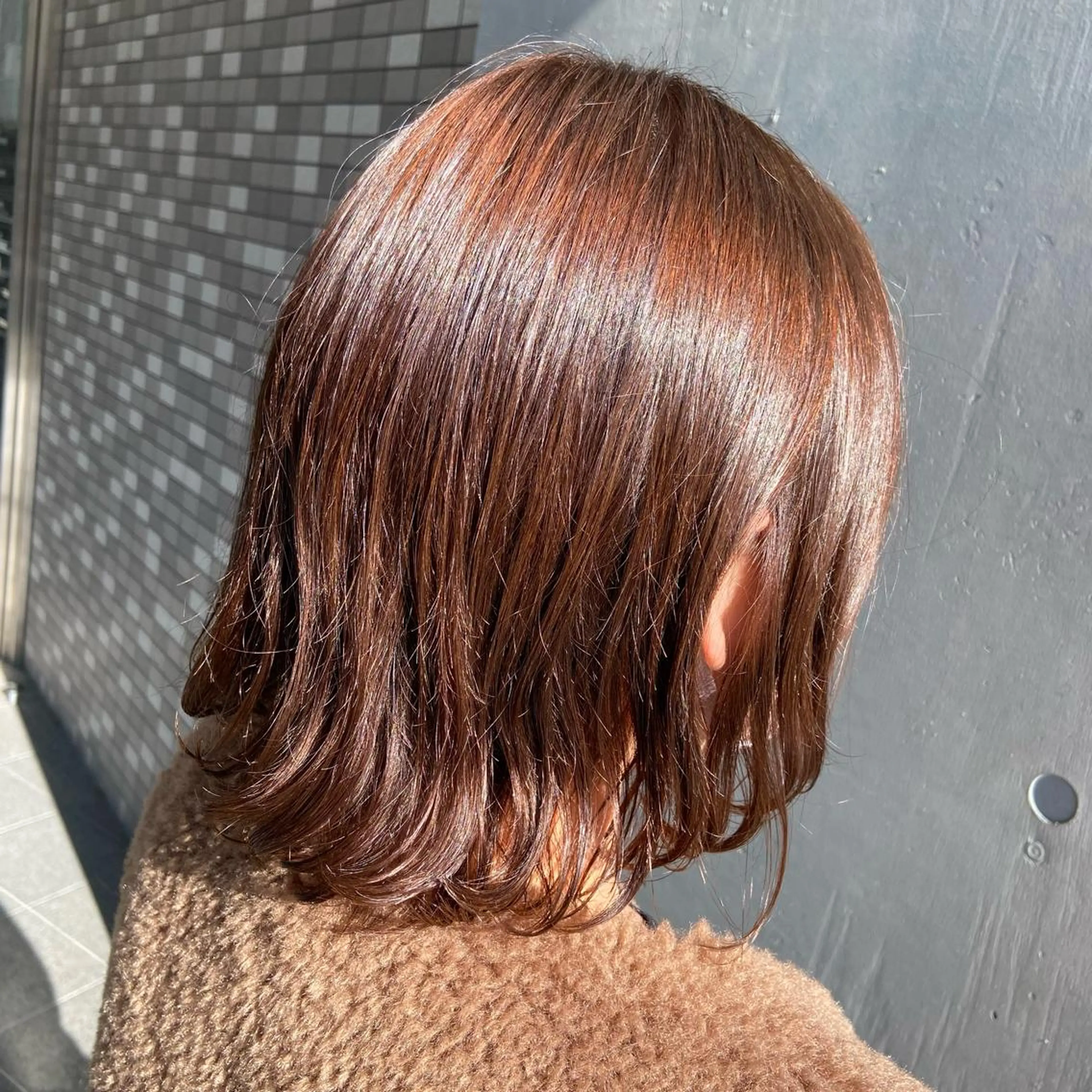 ミディアム カラー アッシュ パープルカラー 大人女性の艶カット カラー/菊池柊真🌟のヘアスタイル