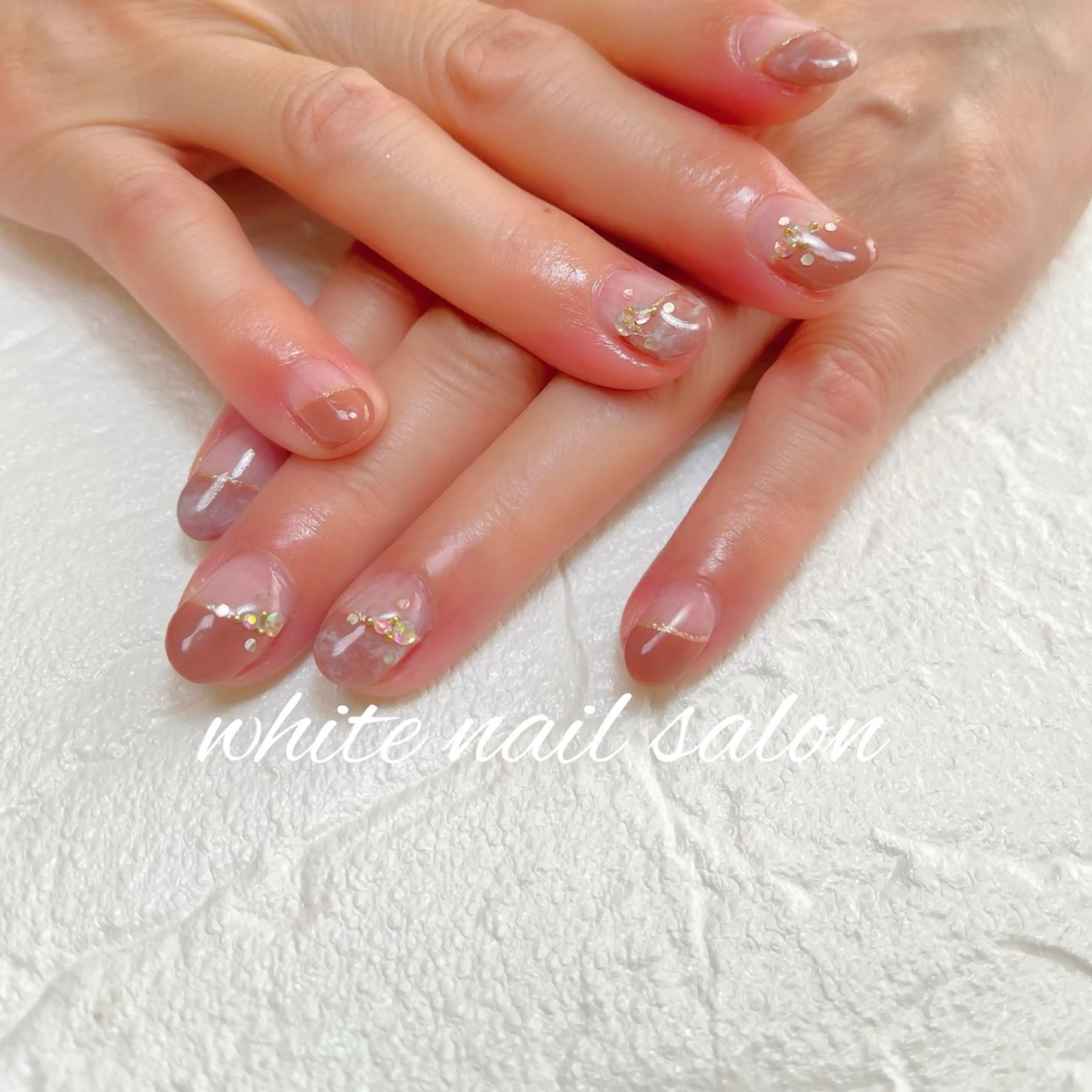 ネイル ラメ(グリッター) ハンドネイル white nail salonのネイルデザイン