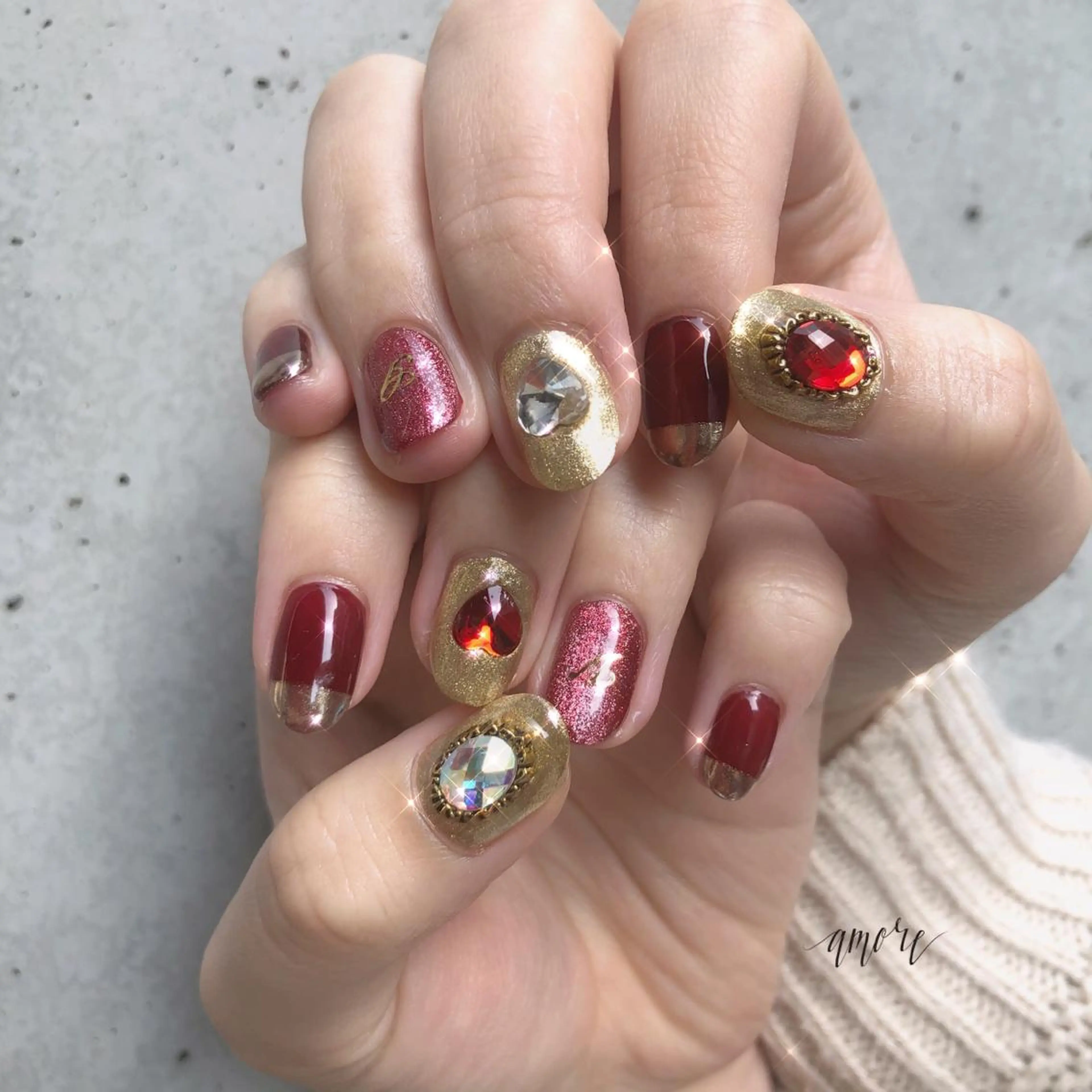 ネイル ジェルネイル キラキラネイル 韓国ネイル マグネットネイル ミラーネイル You kyehwaのネイルデザイン