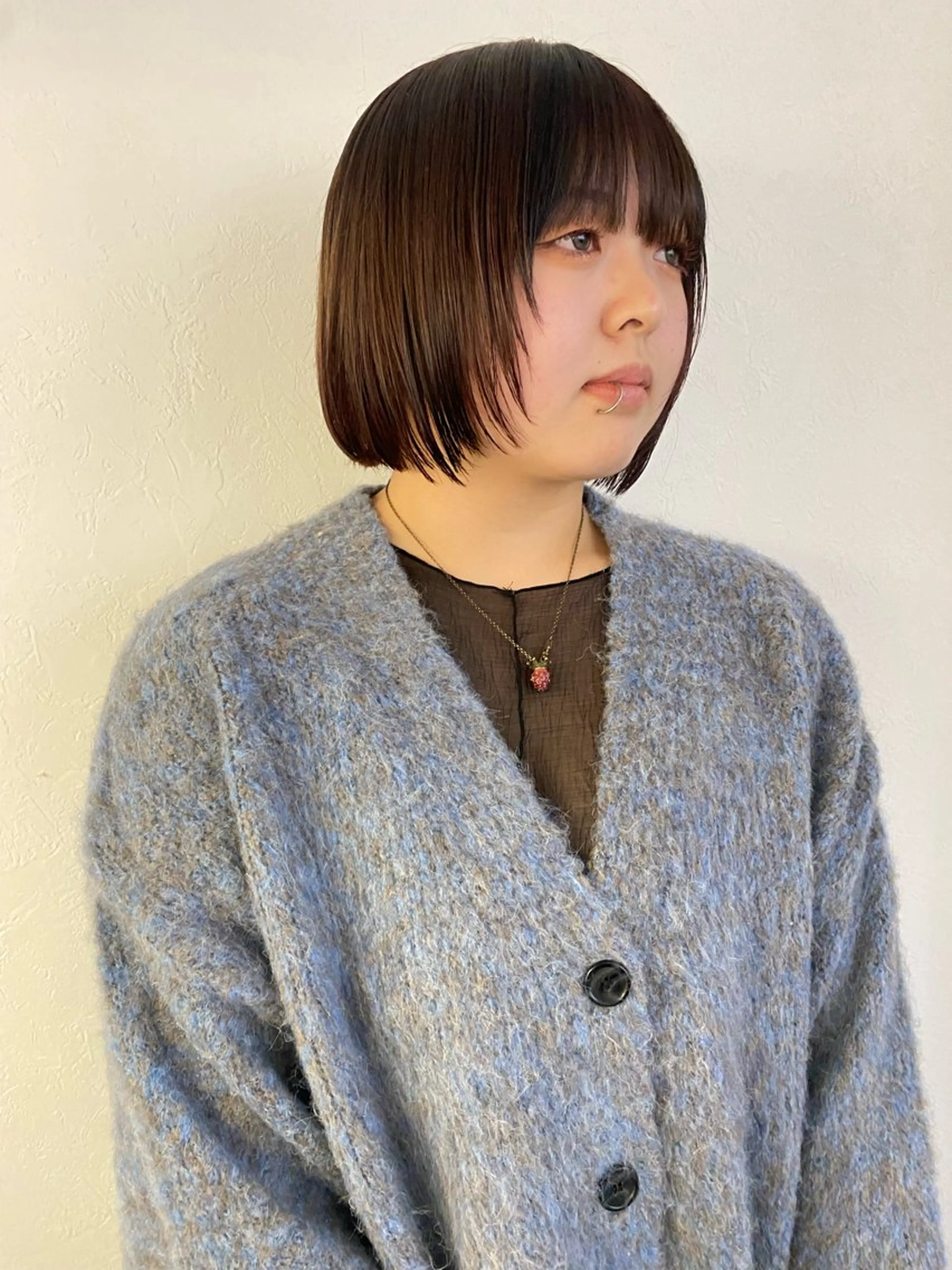 ショート カラー 顔まわりレイヤー レイヤーカット 森貴裕/ベージュ/ パーマ/オリーブのヘアスタイル