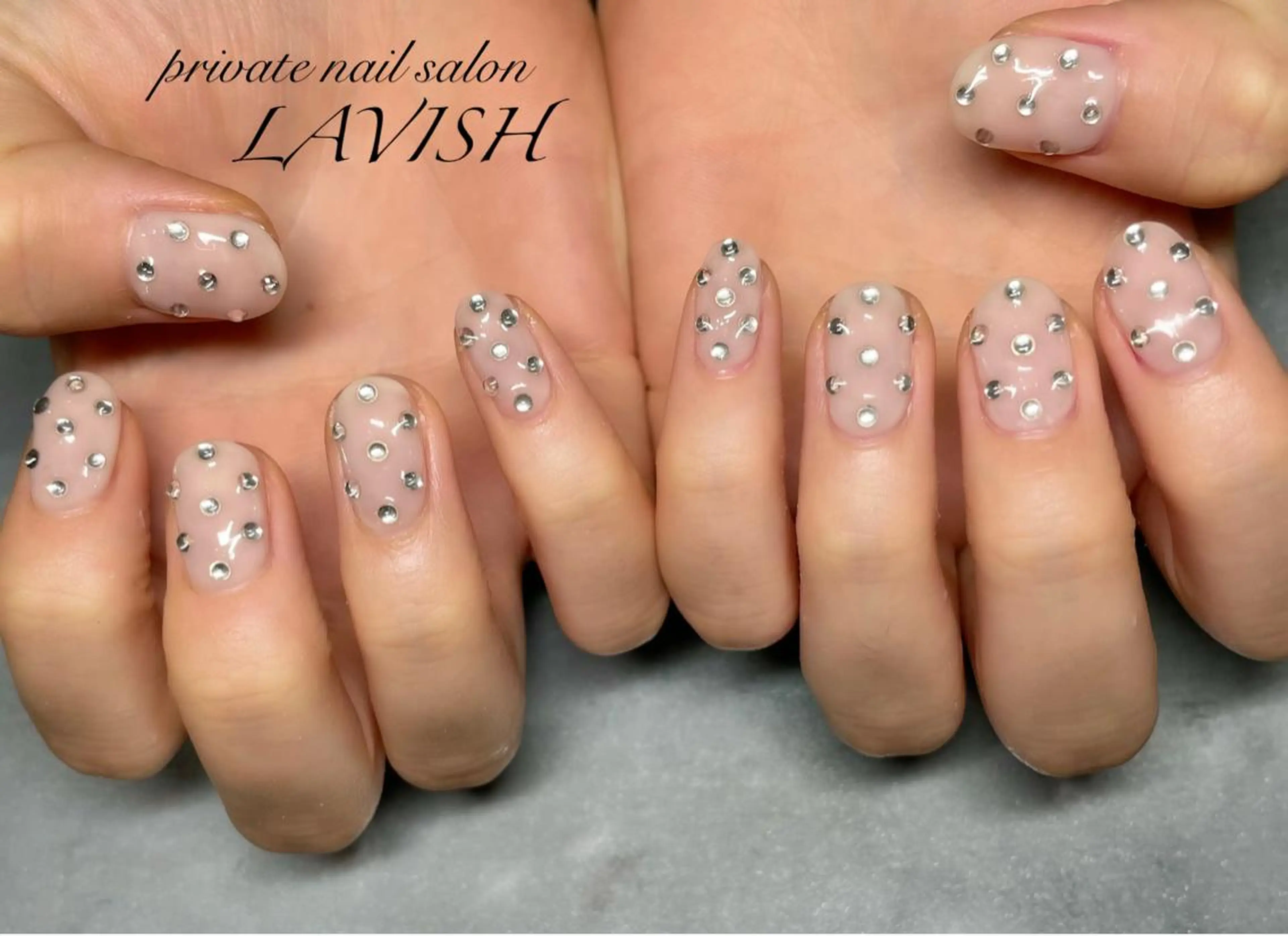 ネイル 氷ネイル・うるうるネイル 韓国ネイル ニュアンスネイル 夏ネイル LAVISH nail salonのヘアスタイル