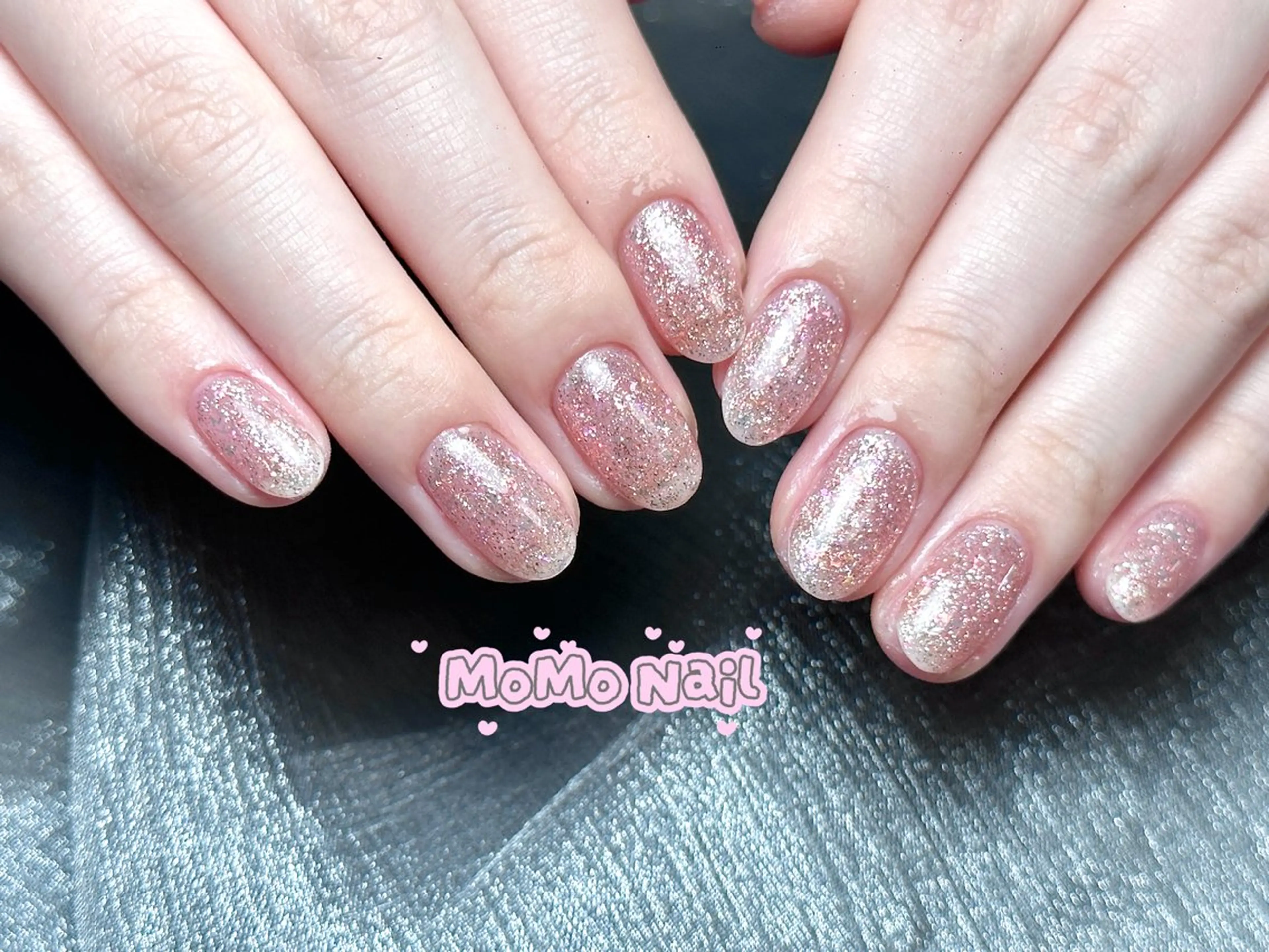 【ハンド自爪】フラッシュワンカラーorグラデーション🩵1色の写真