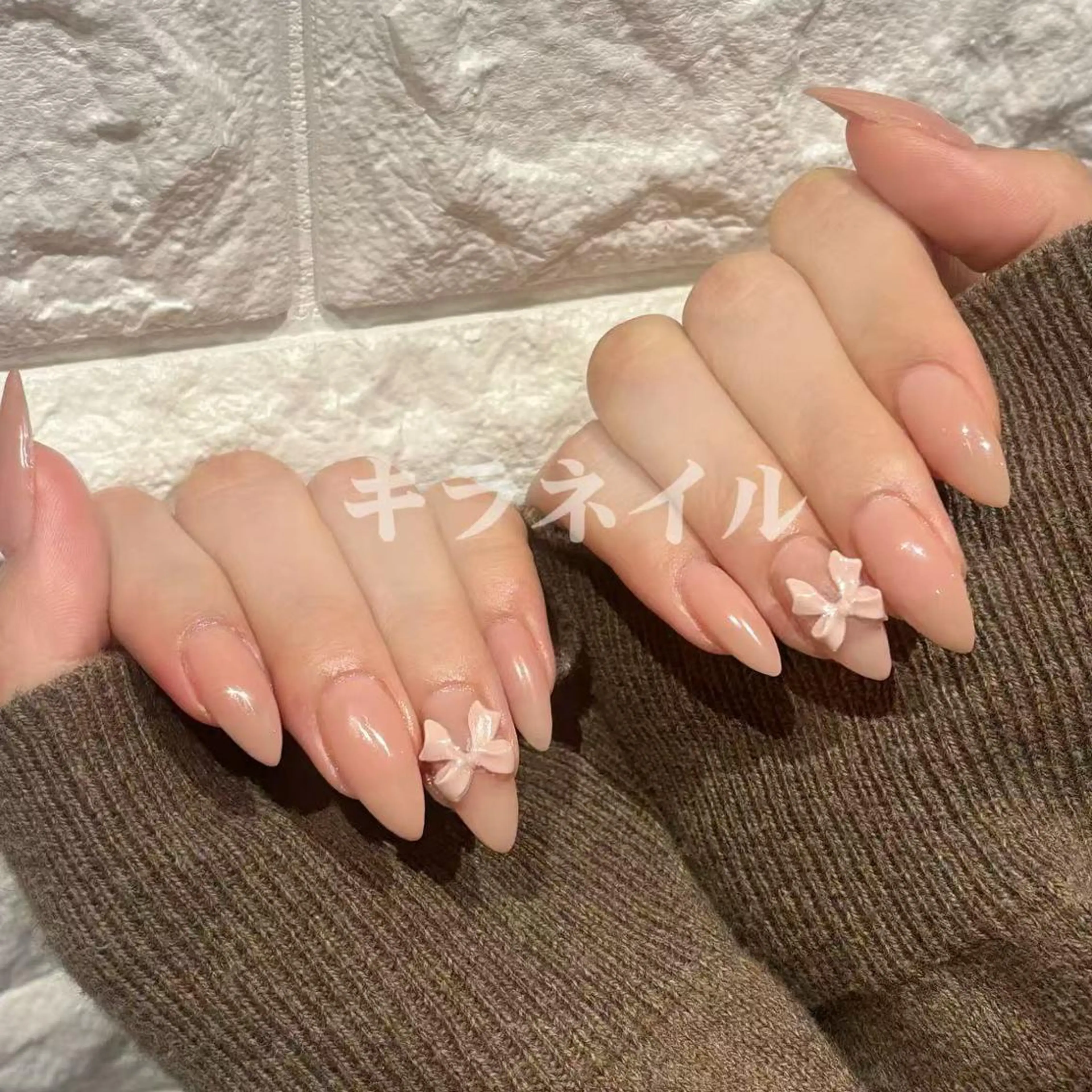 ネイル 🍑長さだし ワンホン💅モモコのネイルデザイン