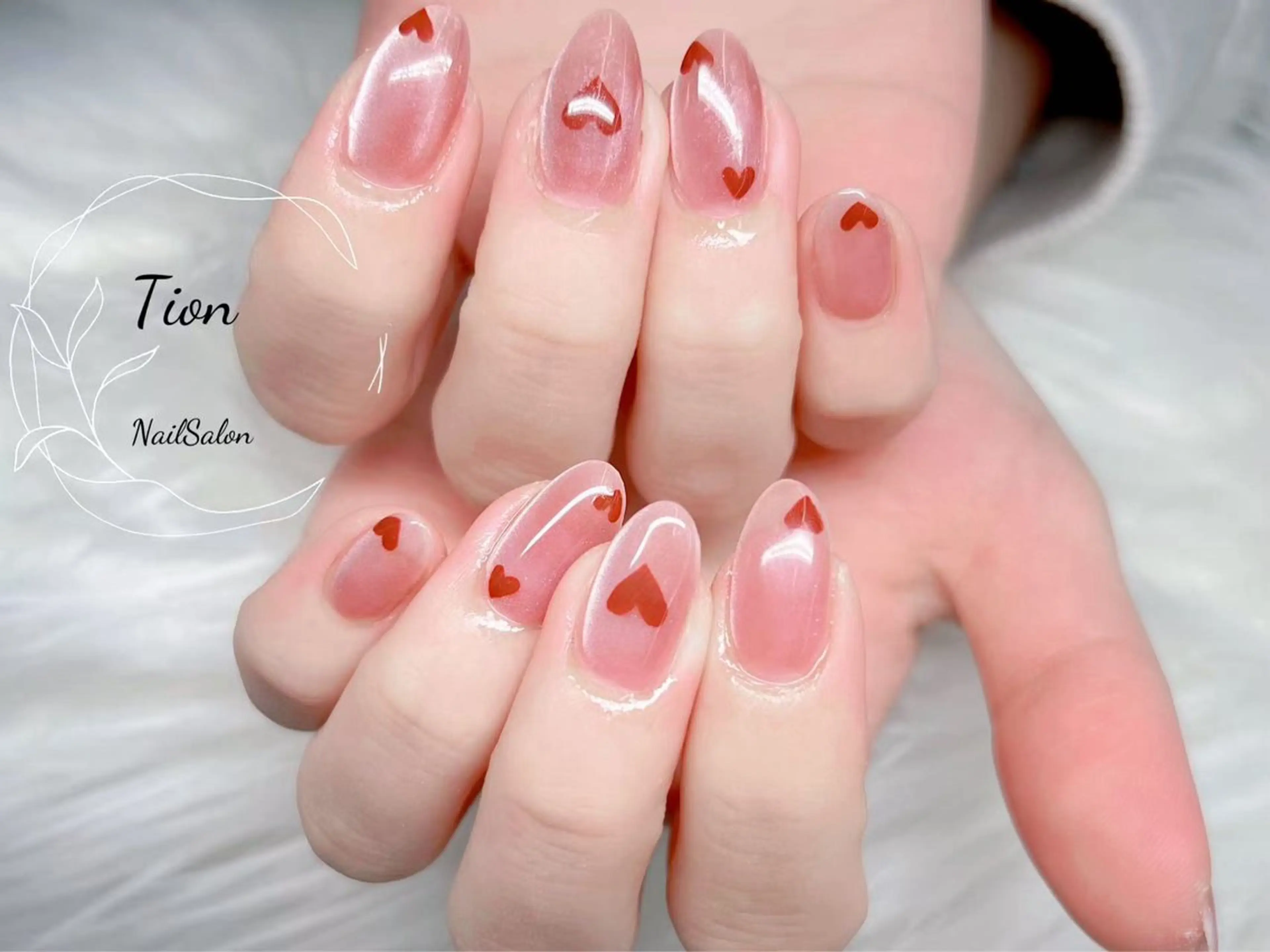 ネイル チークネイル 長さ出し フットネイル フレンチネイル ジェルネイル Nailsalon Tion武蔵小杉店のネイルデザイン