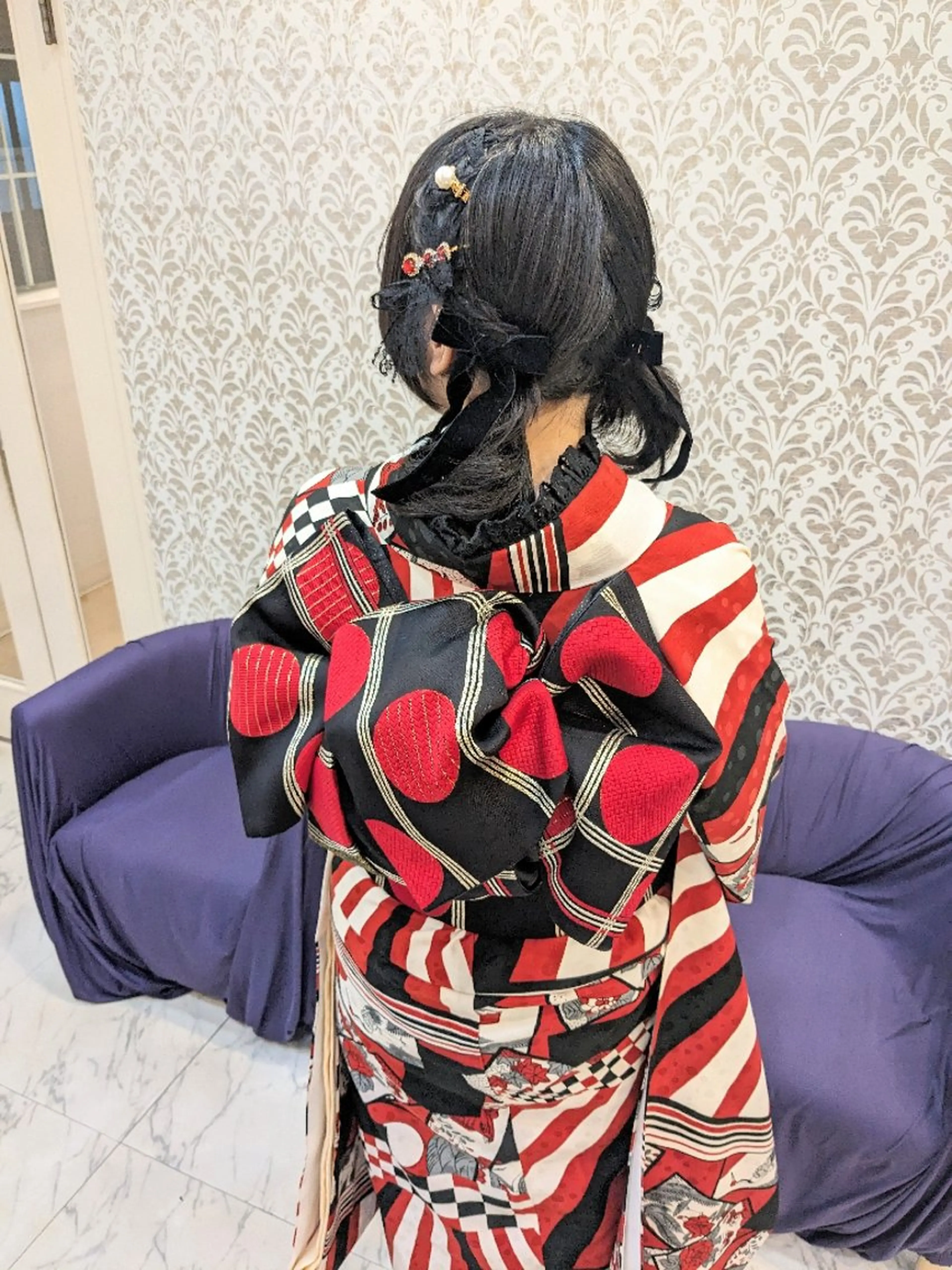 ミディアム ヘアアレンジ 成人式 ツインテール 着付け miku ヘアセット/着付けのヘアスタイル