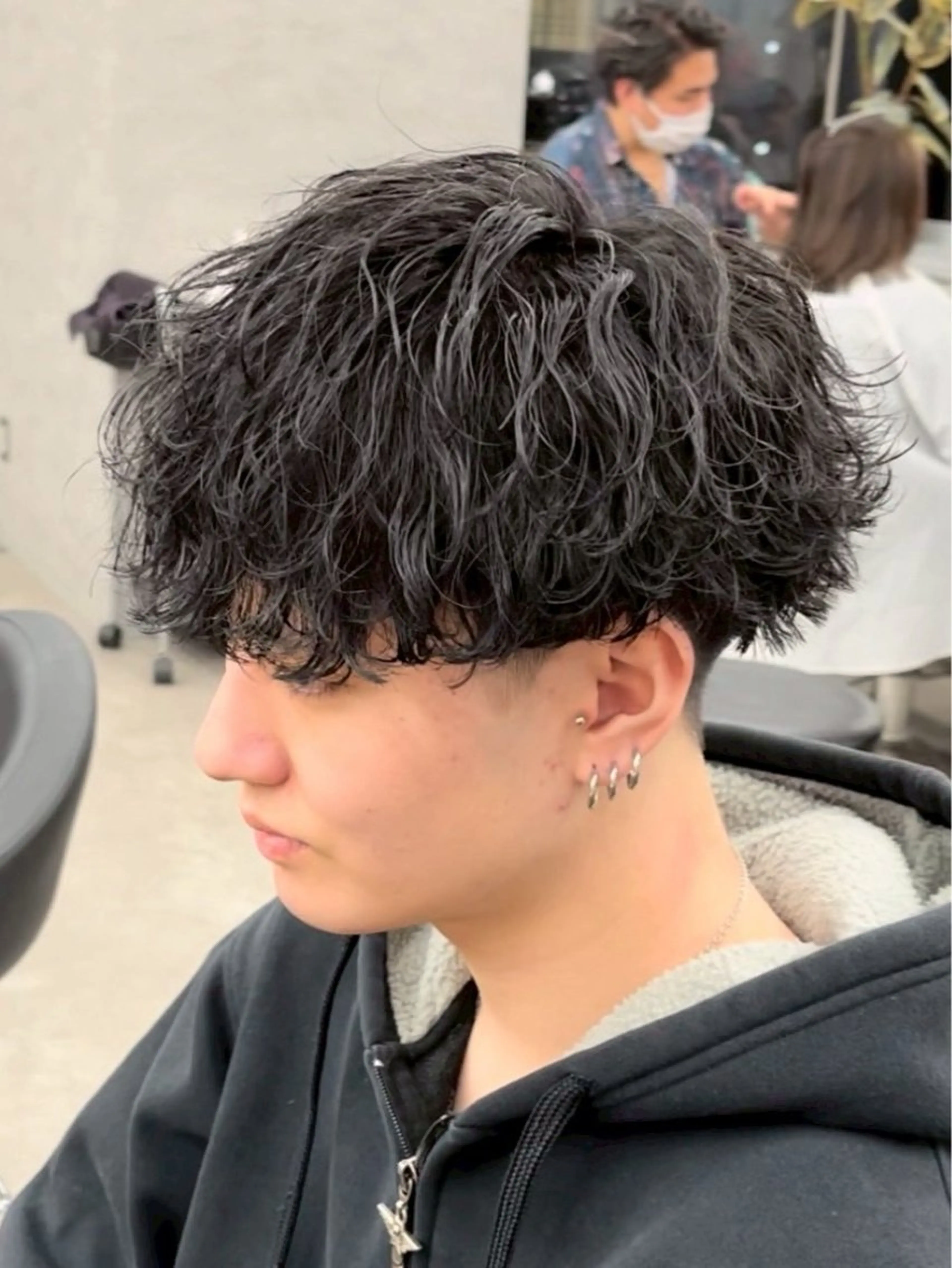 パーマ メンズ センターパート メンズハイライト メンズメッシュ マッシュ メンズパーマ 波巻き/サーフカール 🌊吉野裕稀のヘアスタイル