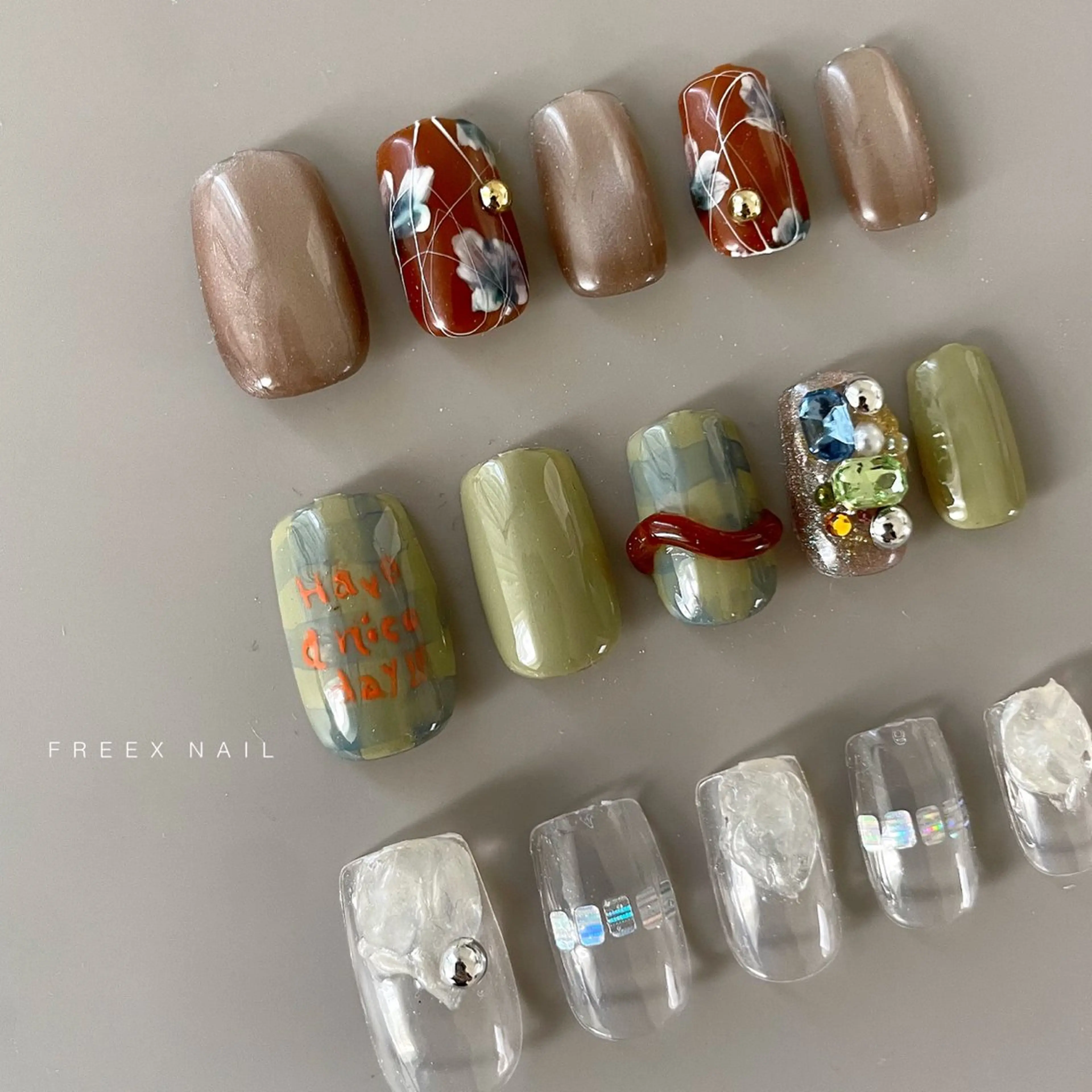 ネイル ハンドネイル ハンドケア freex nail /ニュアンス/個性派のネイルデザイン