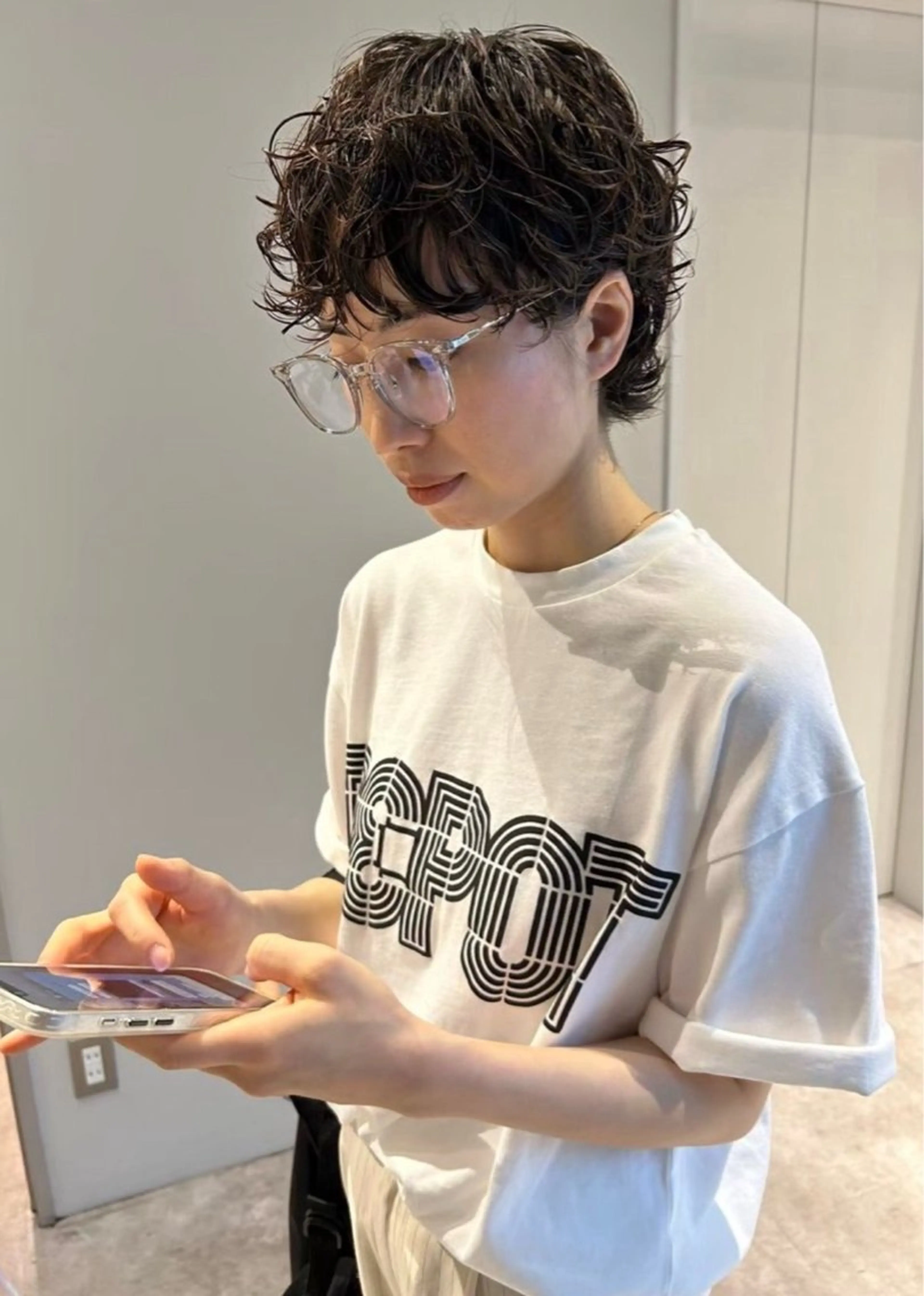 ショート パーマ カット パーマ レディースパーマ モデル募集RIKOのヘアスタイル