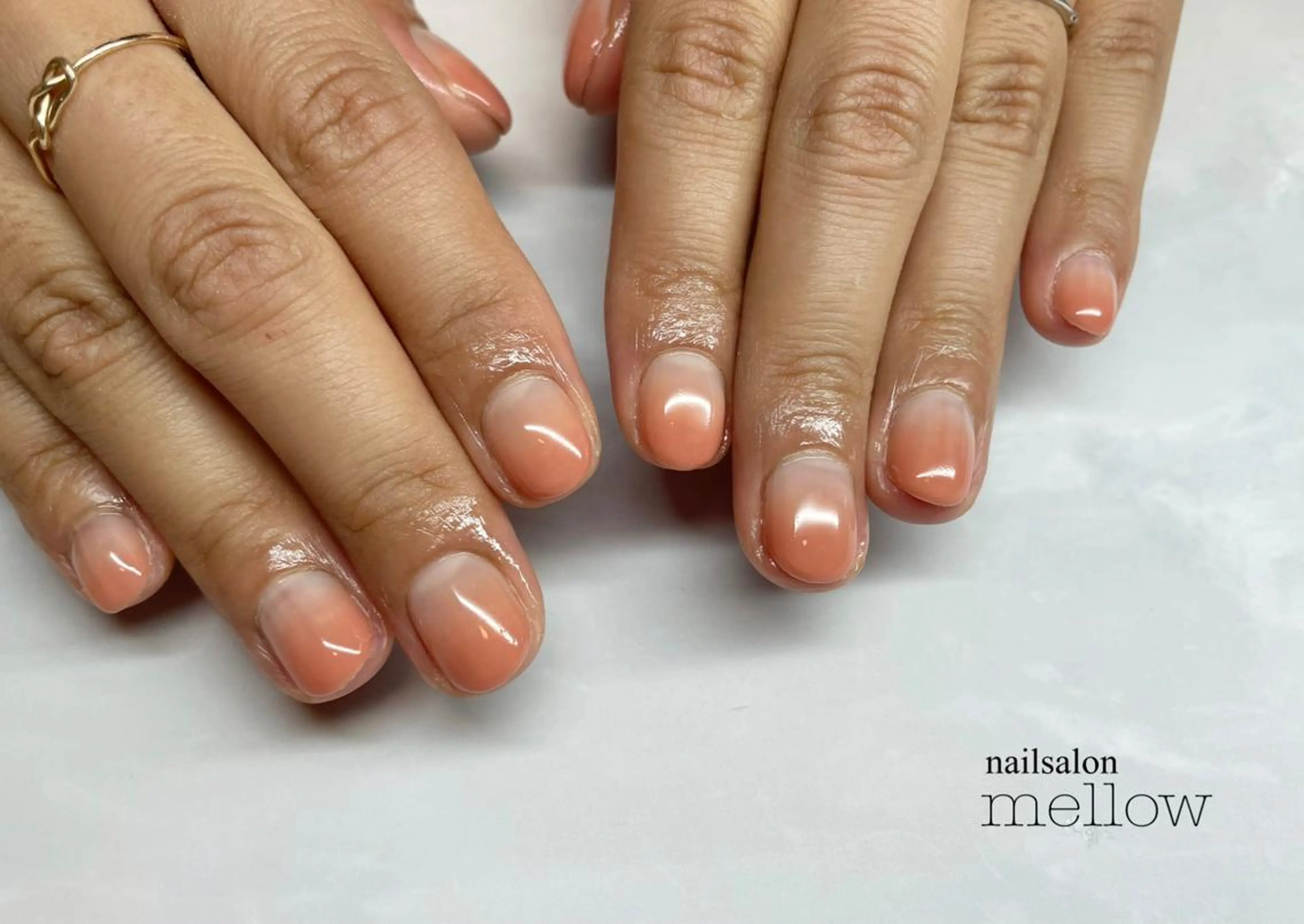 ネイル グラデーション オレンジ 大山 浩美のネイルデザイン