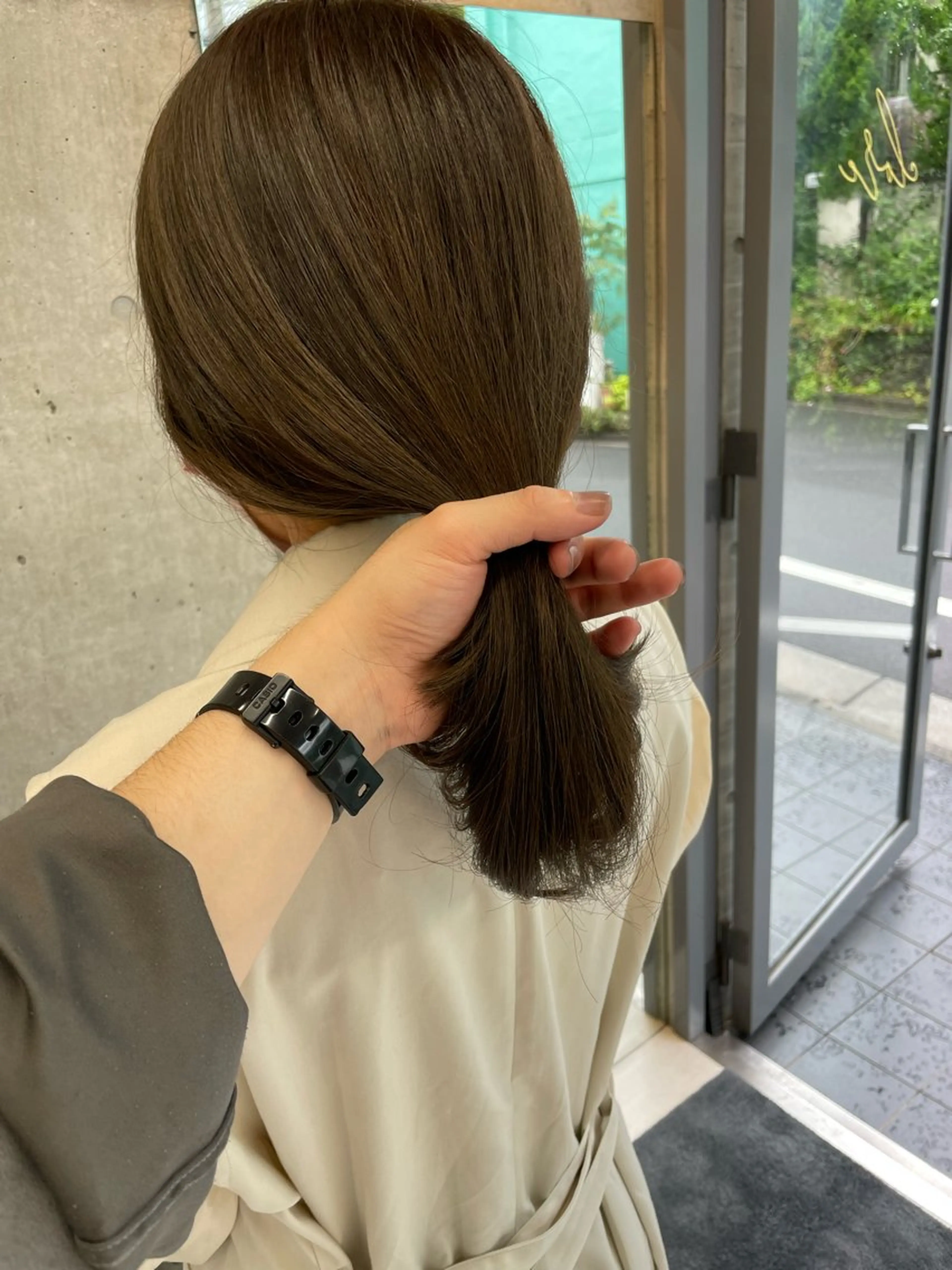 セミロング カラー mei|顔まわり ×透明感カラーのヘアスタイル