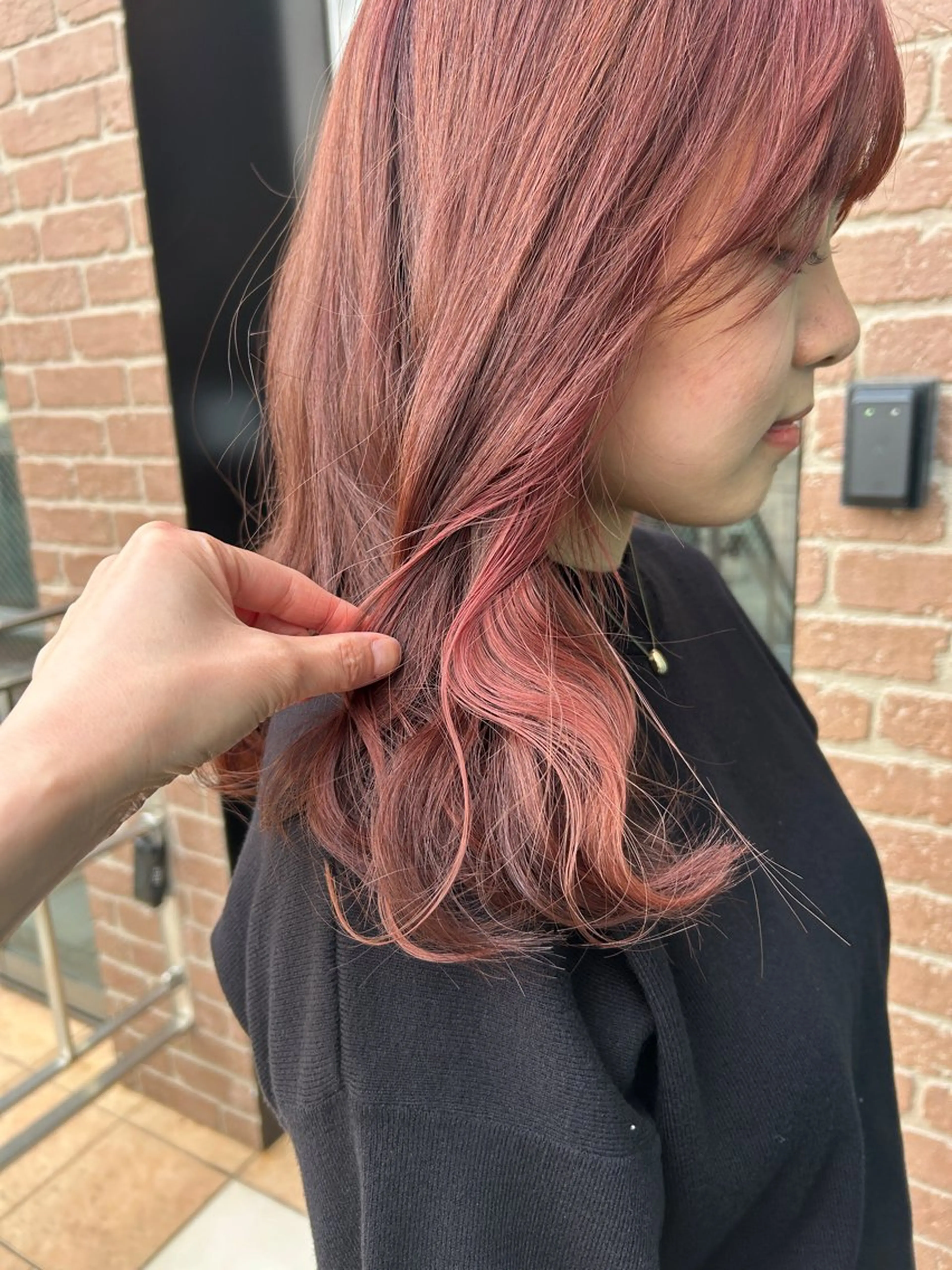 ロング カラー カット 久木原 ゆりのヘアスタイル
