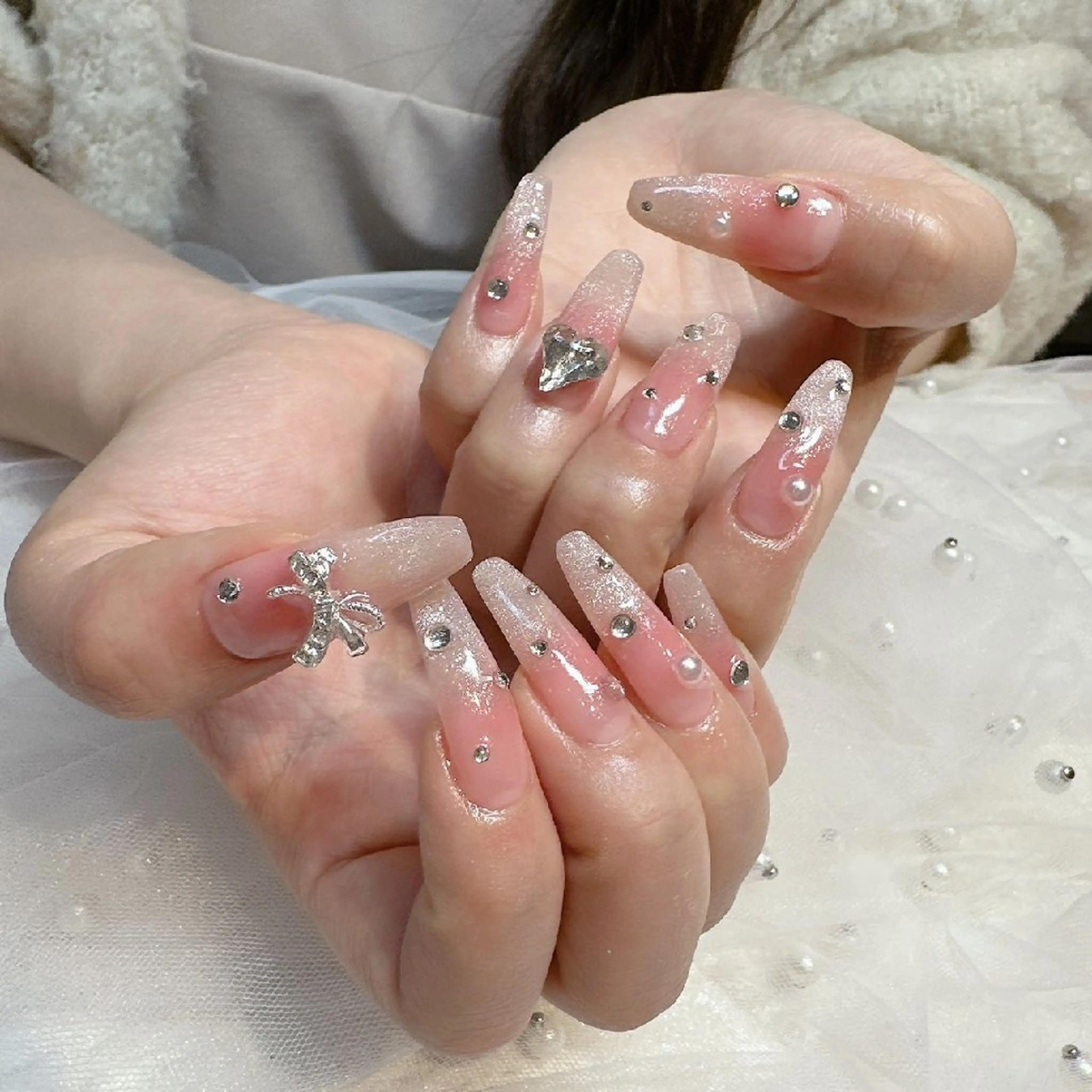 ネイル 長さ出し ハンドネイル UM Nail Salonのネイルデザイン