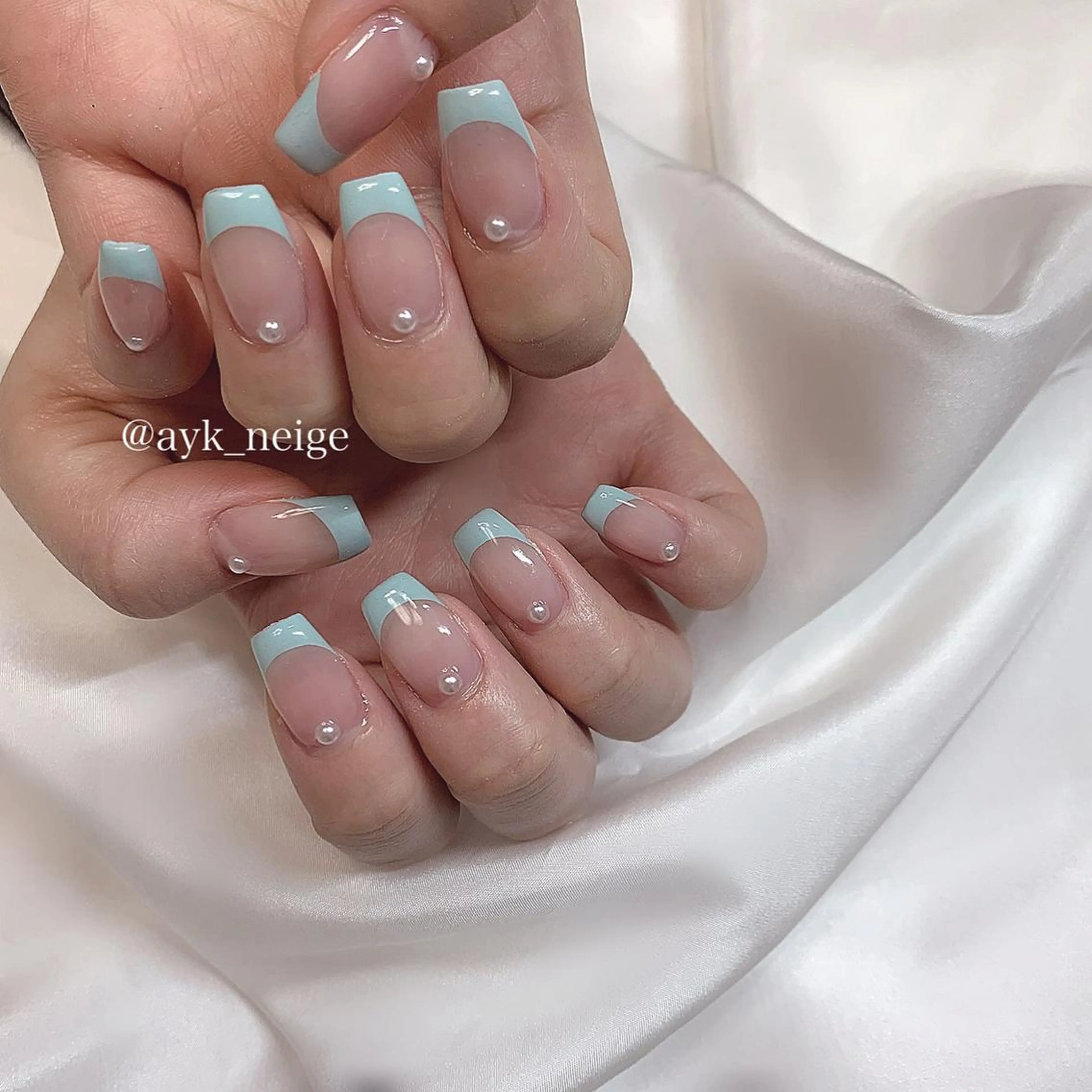 ネイル ハート 韓国ネイル ミラーネイル 冬ネイル n'eige nail所属・大谷 綾香のネイルデザイン