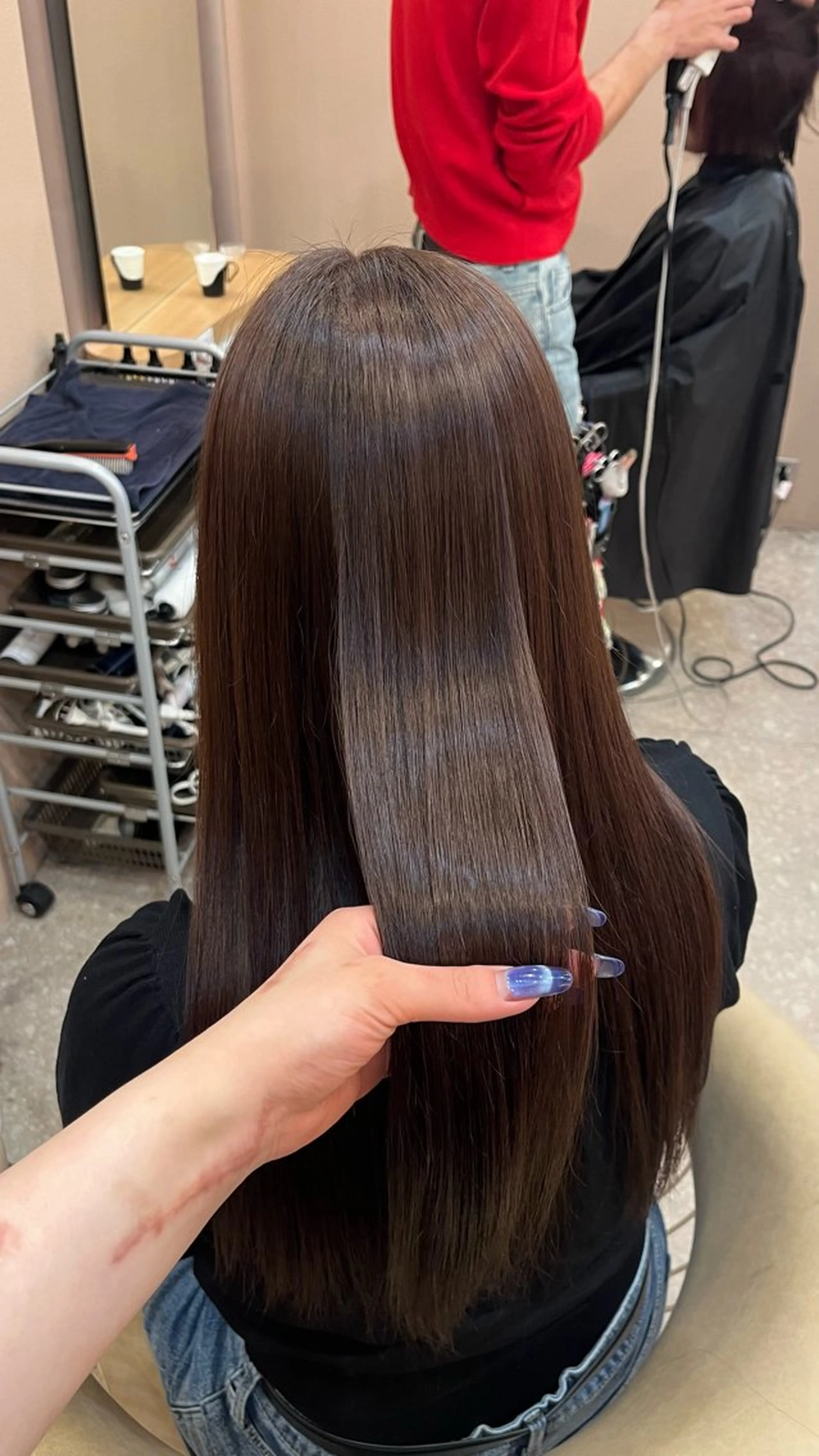 ロング カラー カット ヘアカラー トリートメント 💚 AKI 💚のヘアスタイル