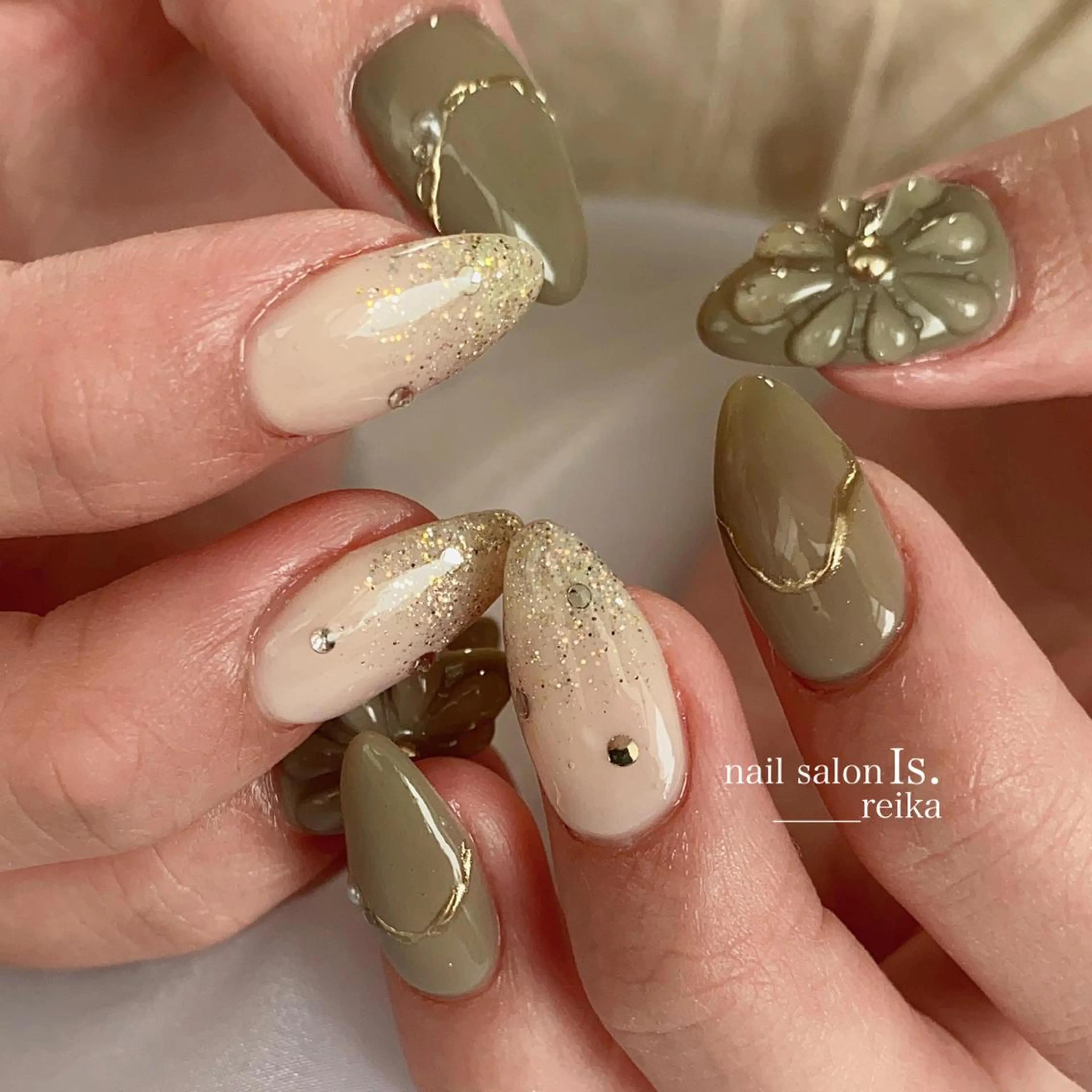 ネイル フラワーネイル ぷっくりネイル nail salon Is.  reikaのネイルデザイン