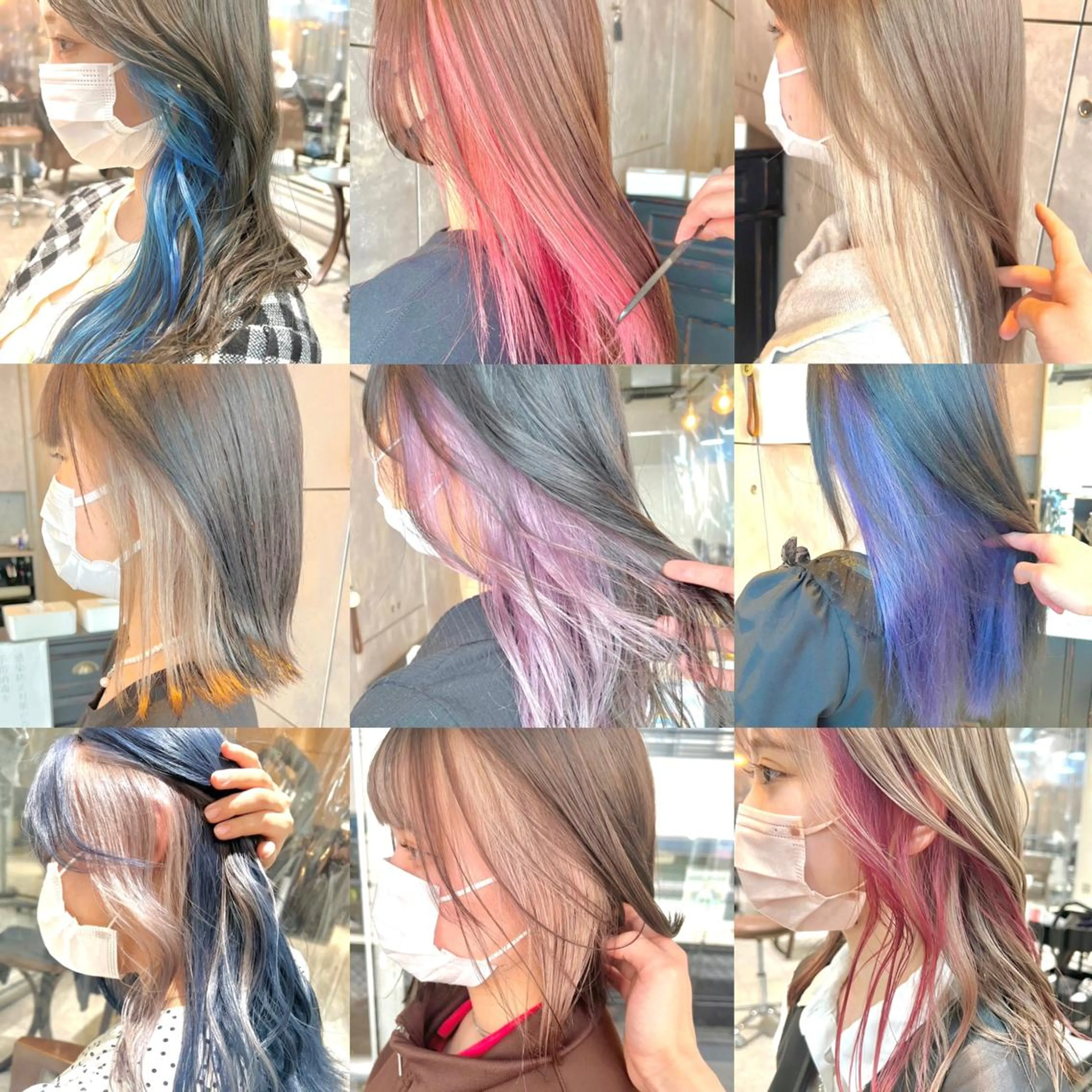 🔥💙【ブリーチ無料】💙🔥（インナーカラー）か（フェイスフレーミング）ダブルカラー＋潤いトリートメント🍀の写真