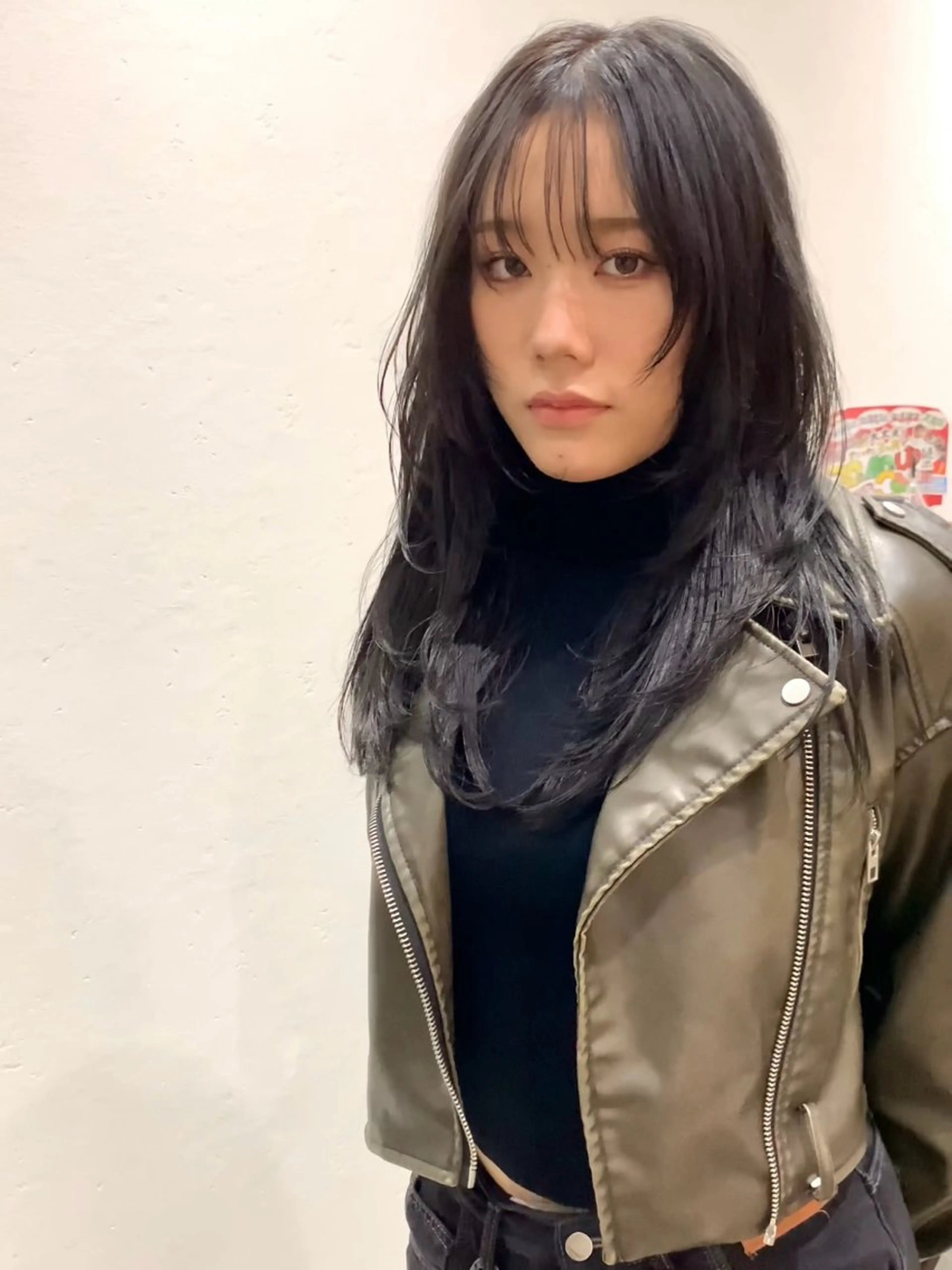 セミロング カラー カット ヘアカラー ✨コテ巻き風パーマ ✨川合佑哉のヘアスタイル