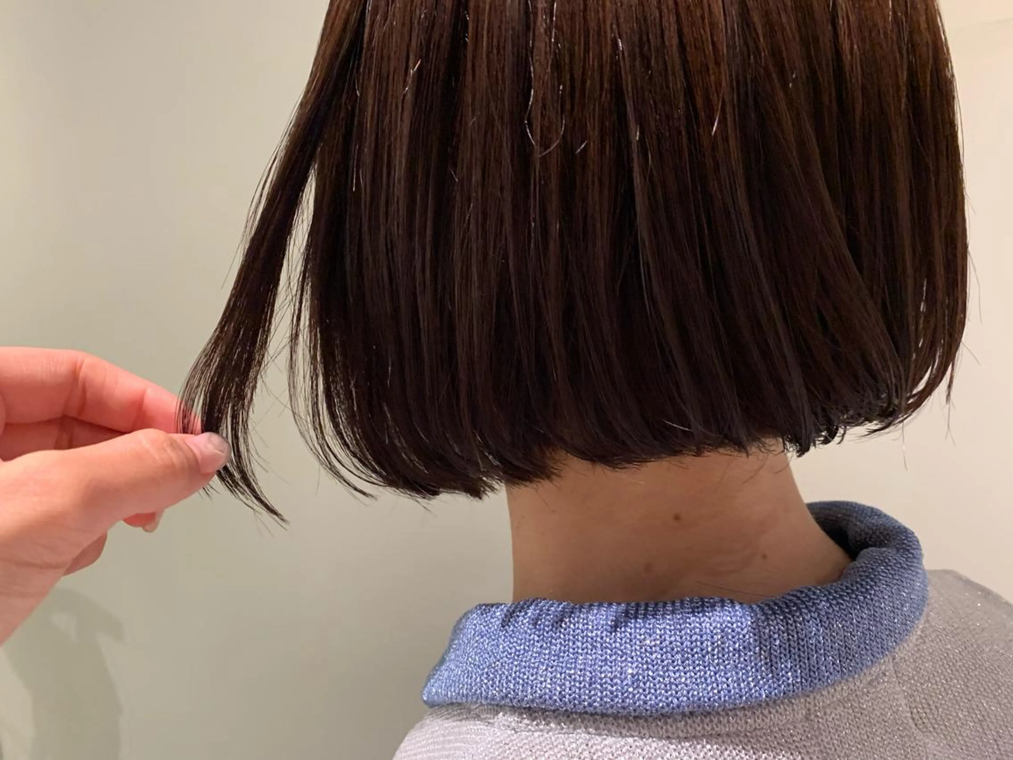 ミディアム 切りっぱなしボブ ボブ 野々村 朋美のヘアスタイル