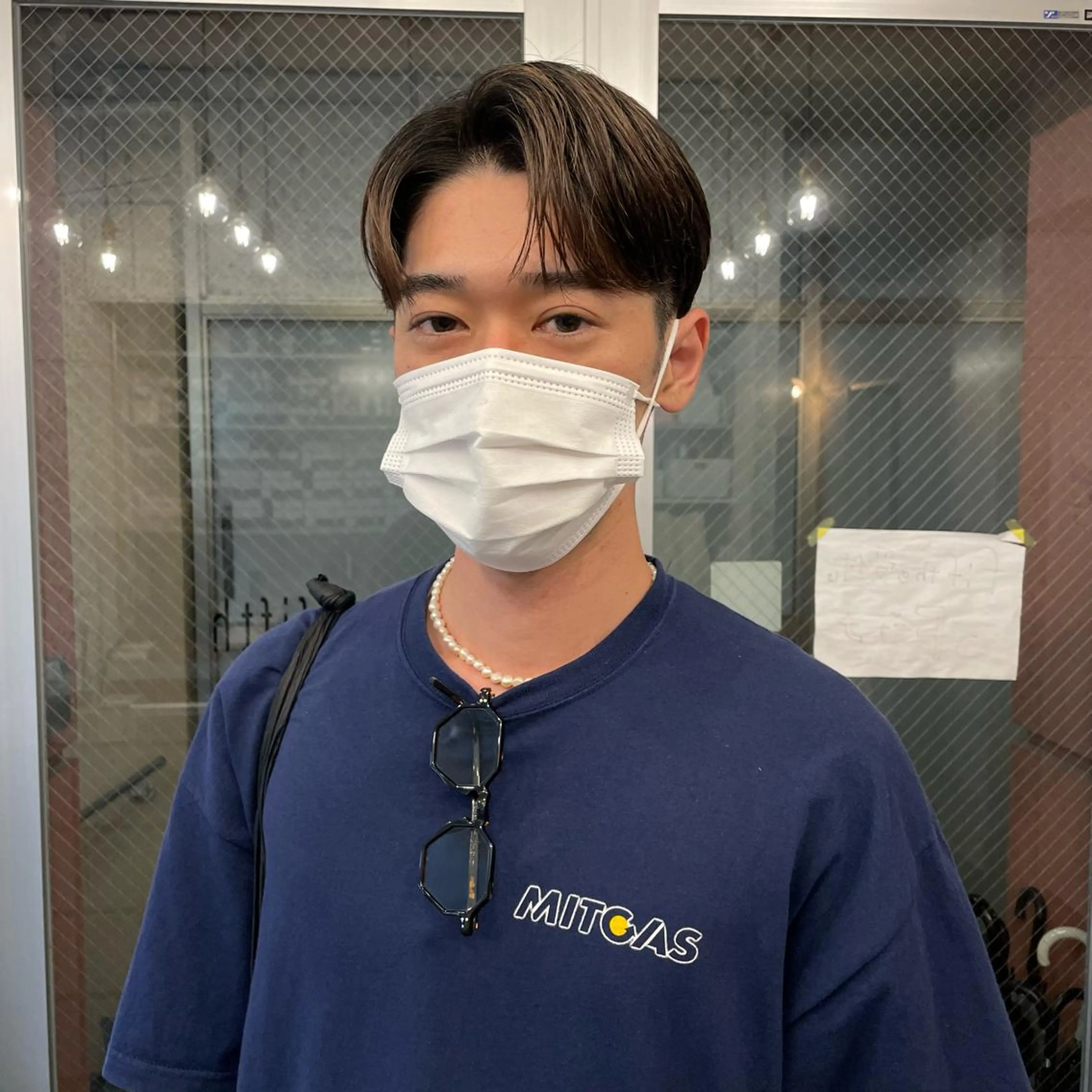 ショート メンズ センターパート／マッ シュ／パーマ　あさみのヘアスタイル