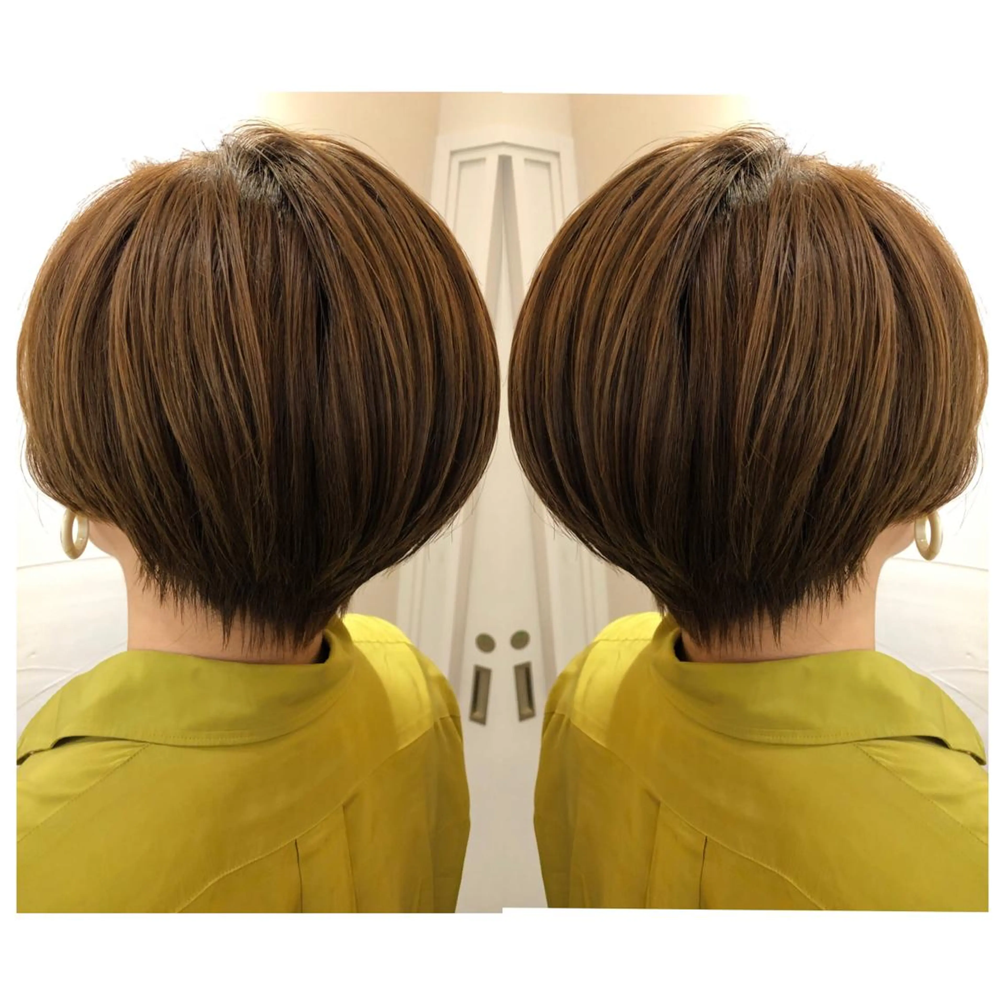 ショート カラー 丸みショート ベージュカラー くびれヘア ショートヘア ⚡️メンズ/波巻き/ 片岡篤宣/水戸⚡️のヘアスタイル