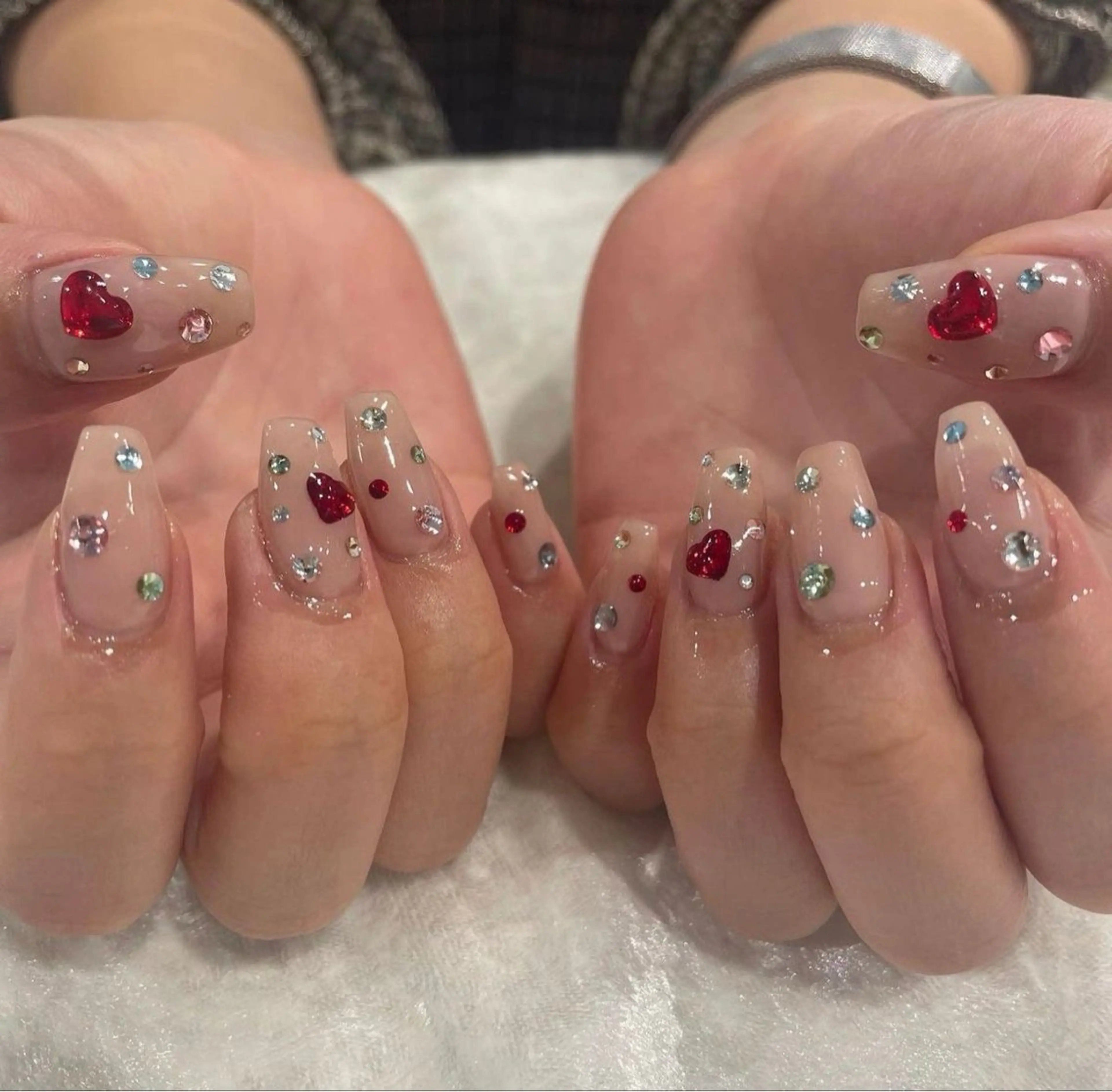 ネイル 長さ出し フレンチネイル グラデーション 卒業式 マグネットネイル MIHANA NAILのネイルデザイン