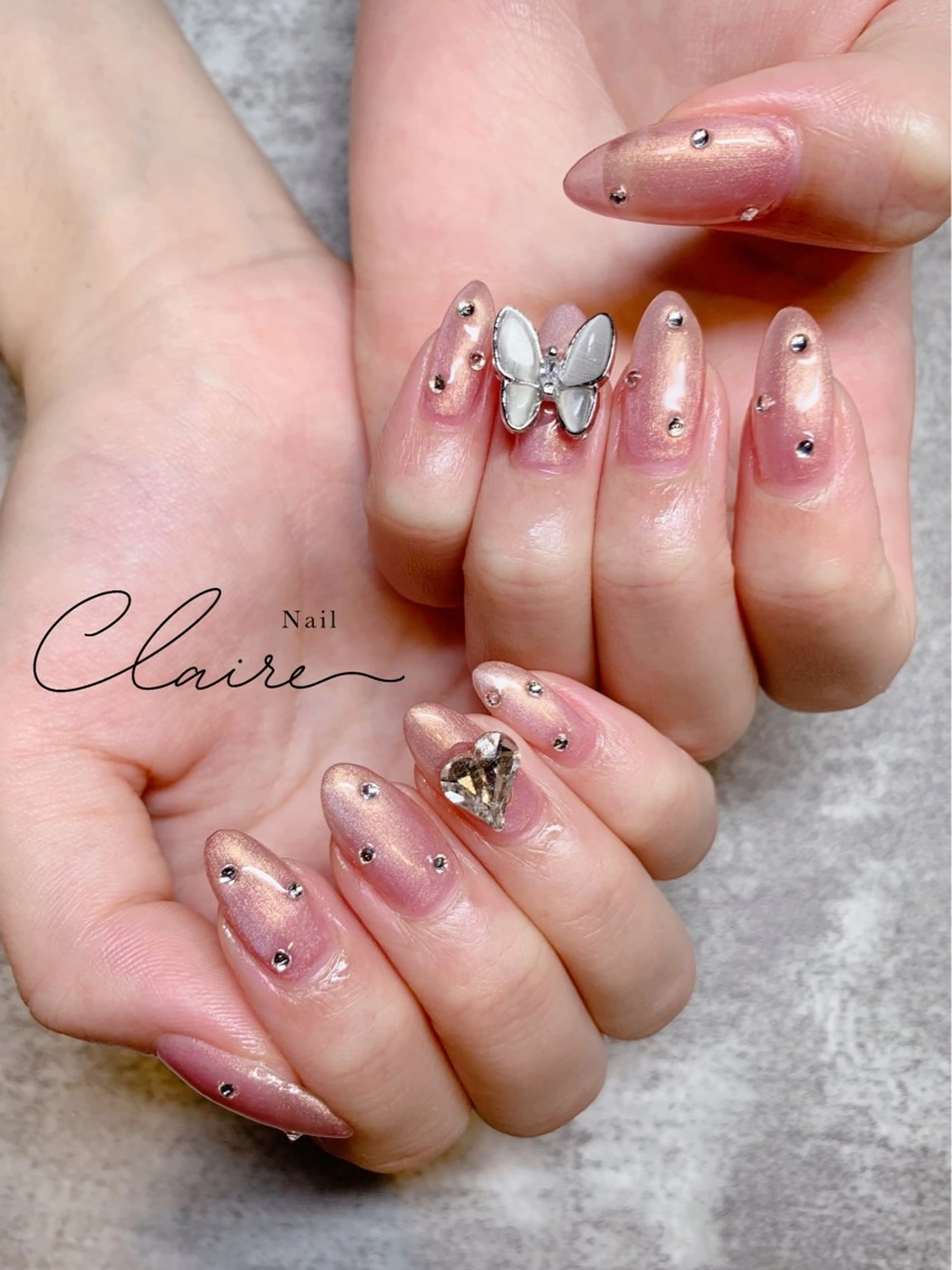 ネイル アートネイル ジェルネイル グラデーション キラキラネイル ラメ(グリッター) claire. nailのネイルデザイン
