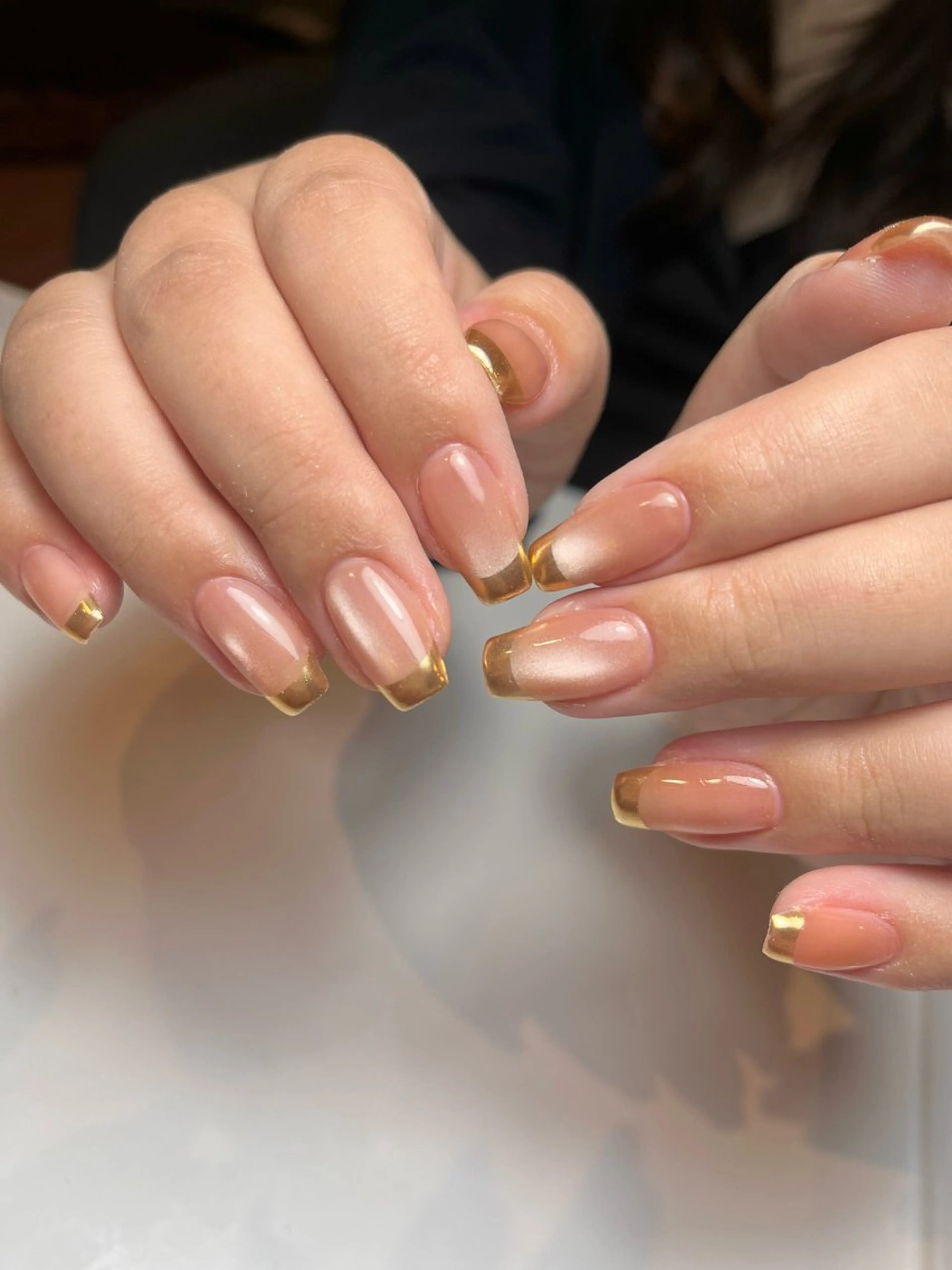 ネイル フレンチネイル ミラーネイル ballie／小野原 なつみのネイルデザイン