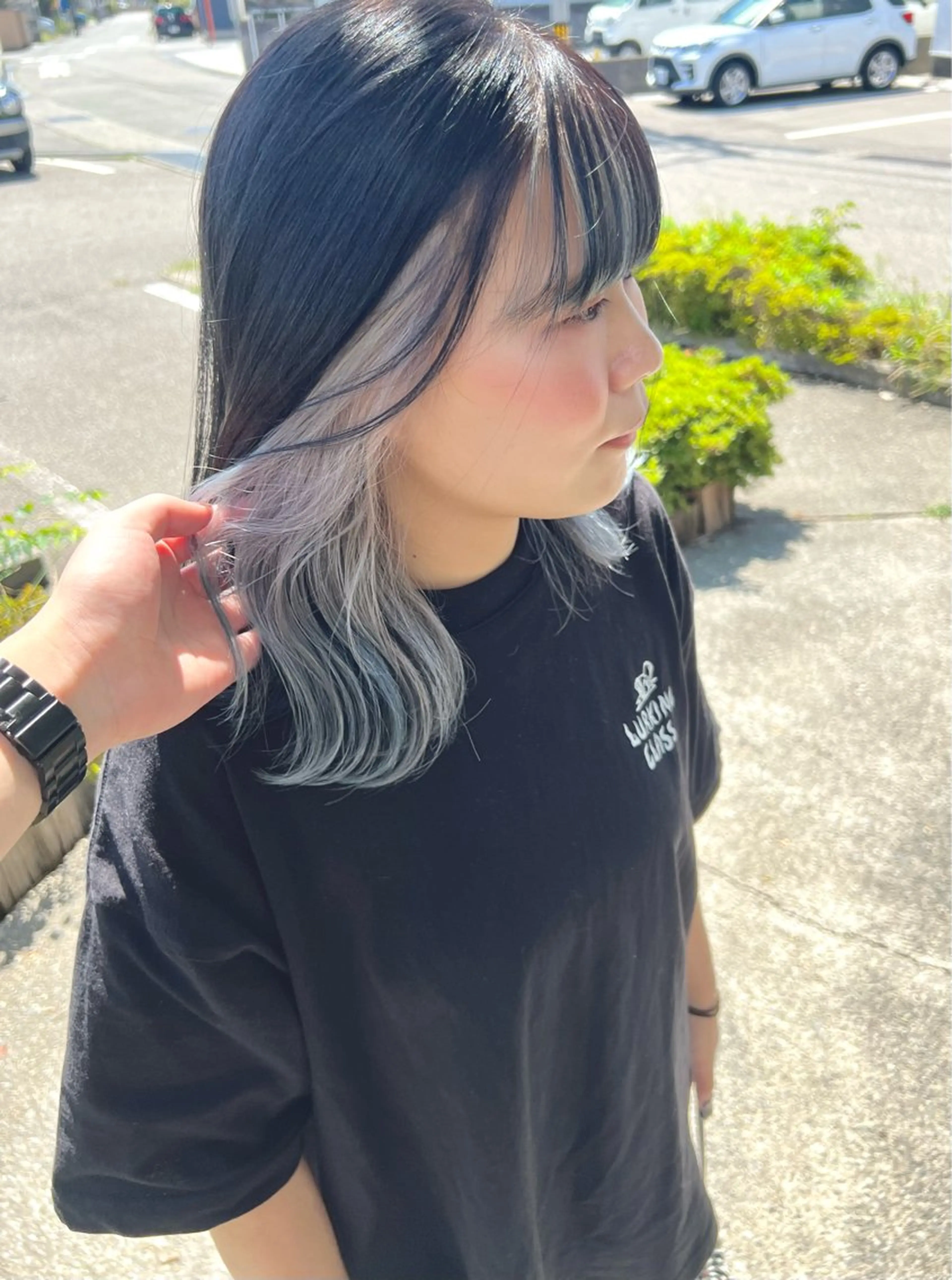 ミディアム カラー カット ヘアカラー 池本 勇大のヘアスタイル