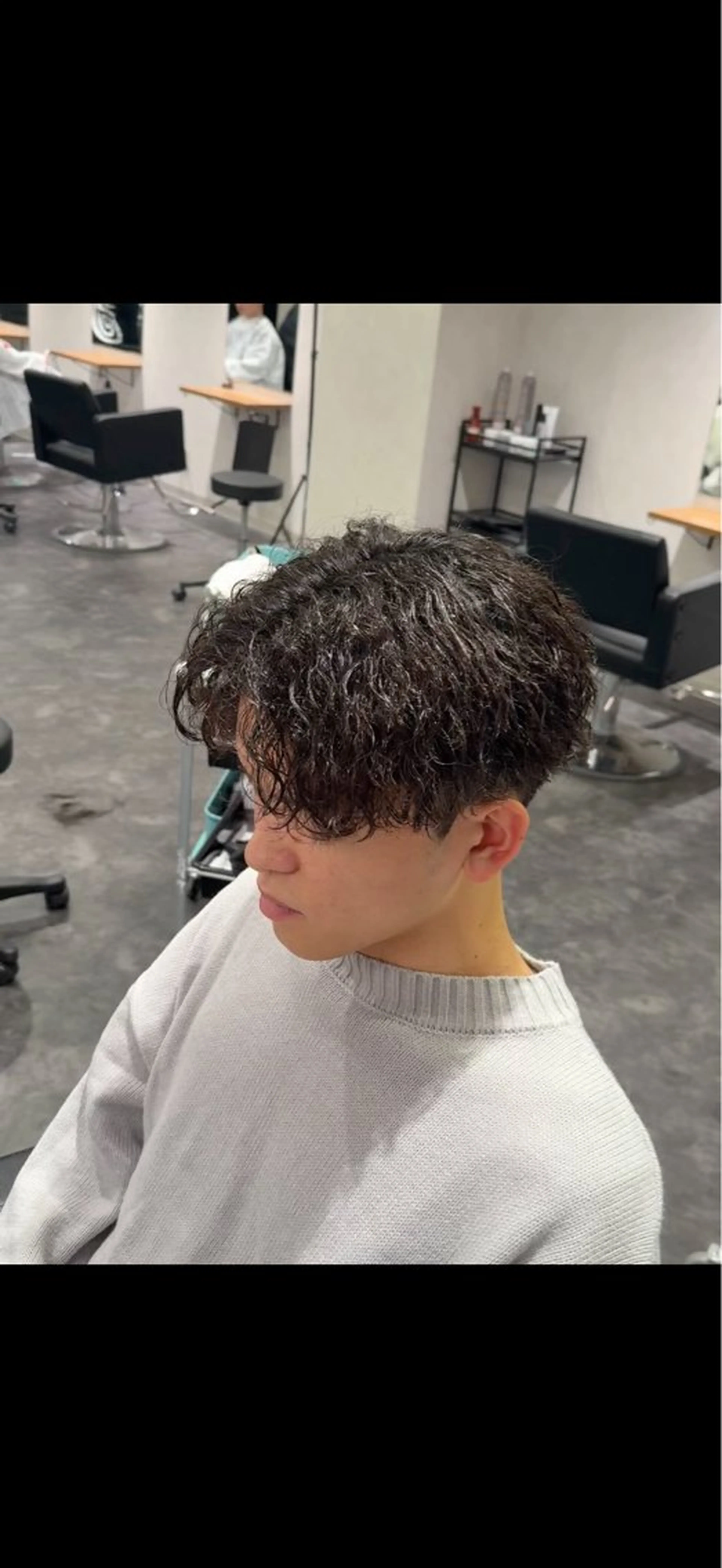 ミディアム パーマ メンズ カット パーマ メンズパーマ特化 美容師kouyaのヘアスタイル