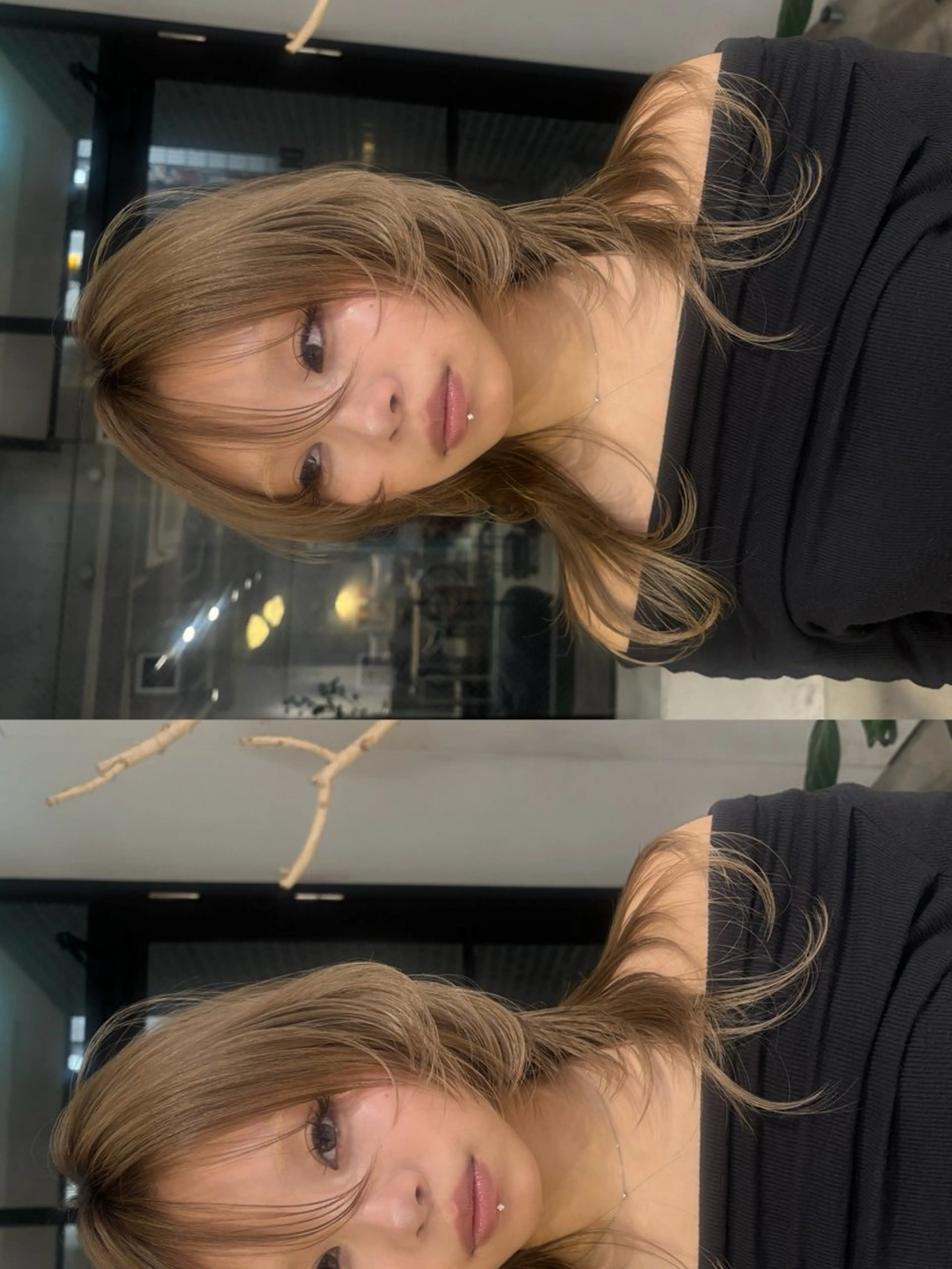 セミロング 艶カラー🎀メンズ カットasunaのヘアスタイル