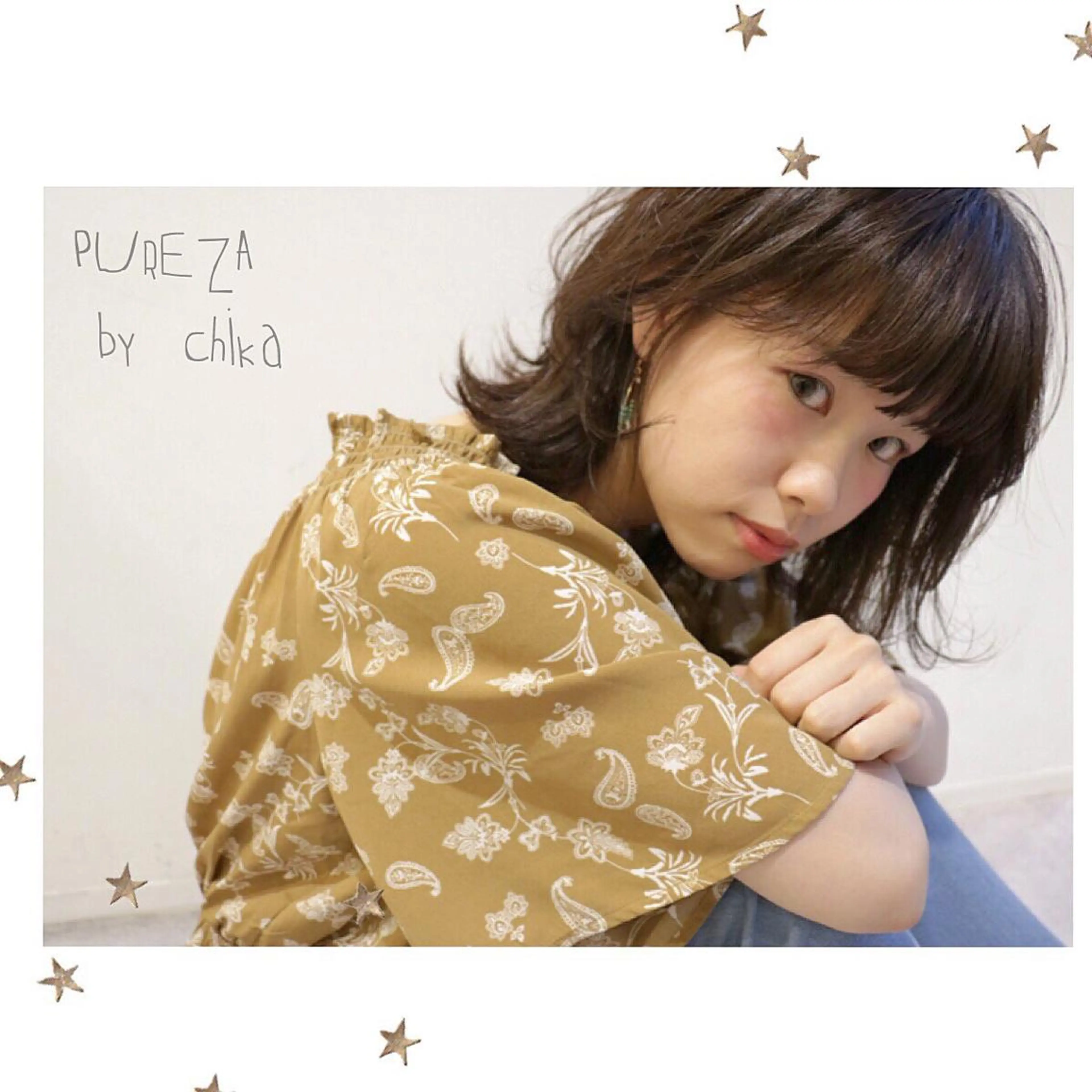 ミディアム 市川 千夏のヘアスタイル