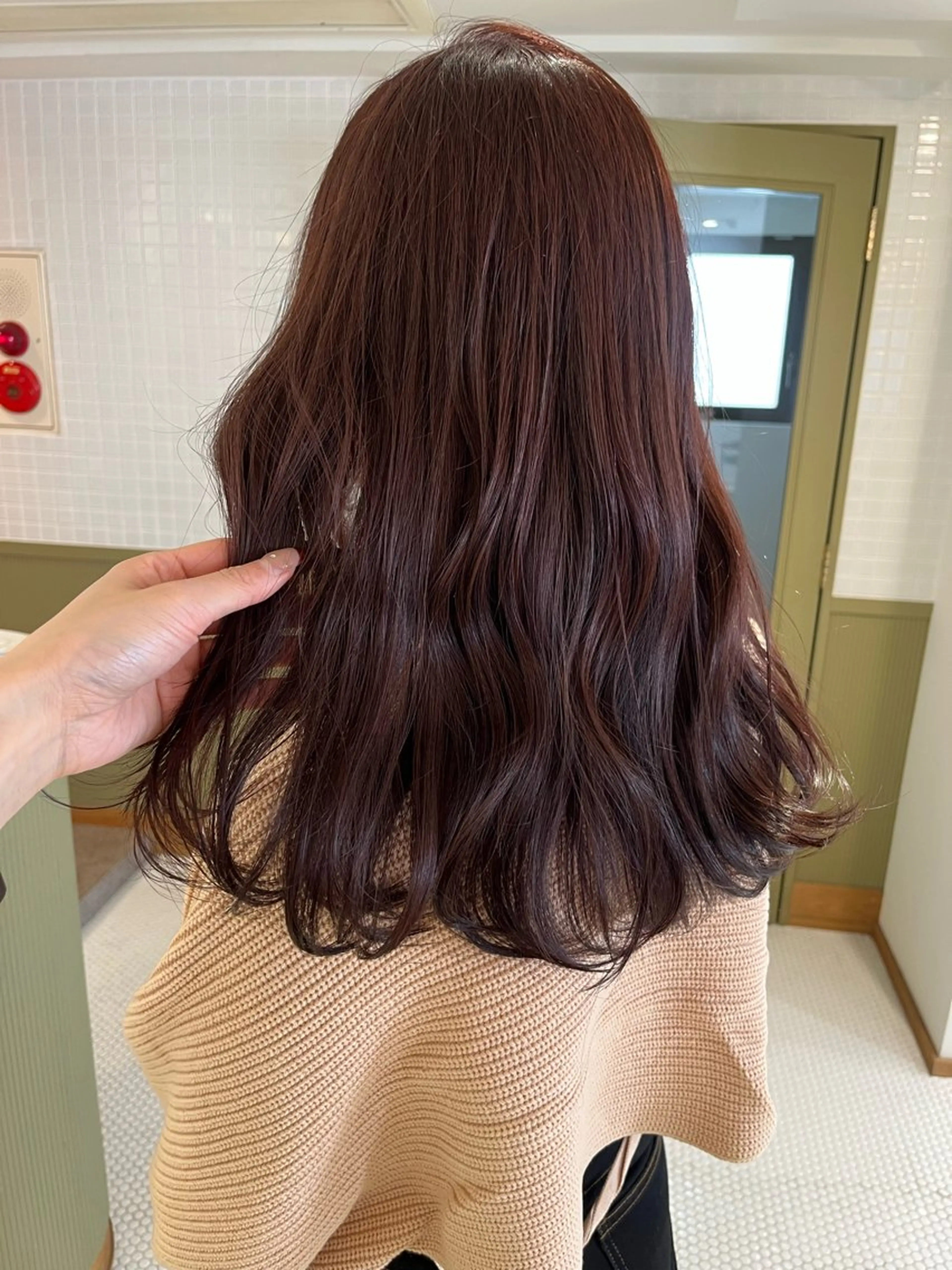 セミロング カラー ブラウンカラー ピンクカラー ピンクブラウン カット ヘアカラー トリートメント マンツーマン美容師 立川　♡MIHO♡のヘアスタイル