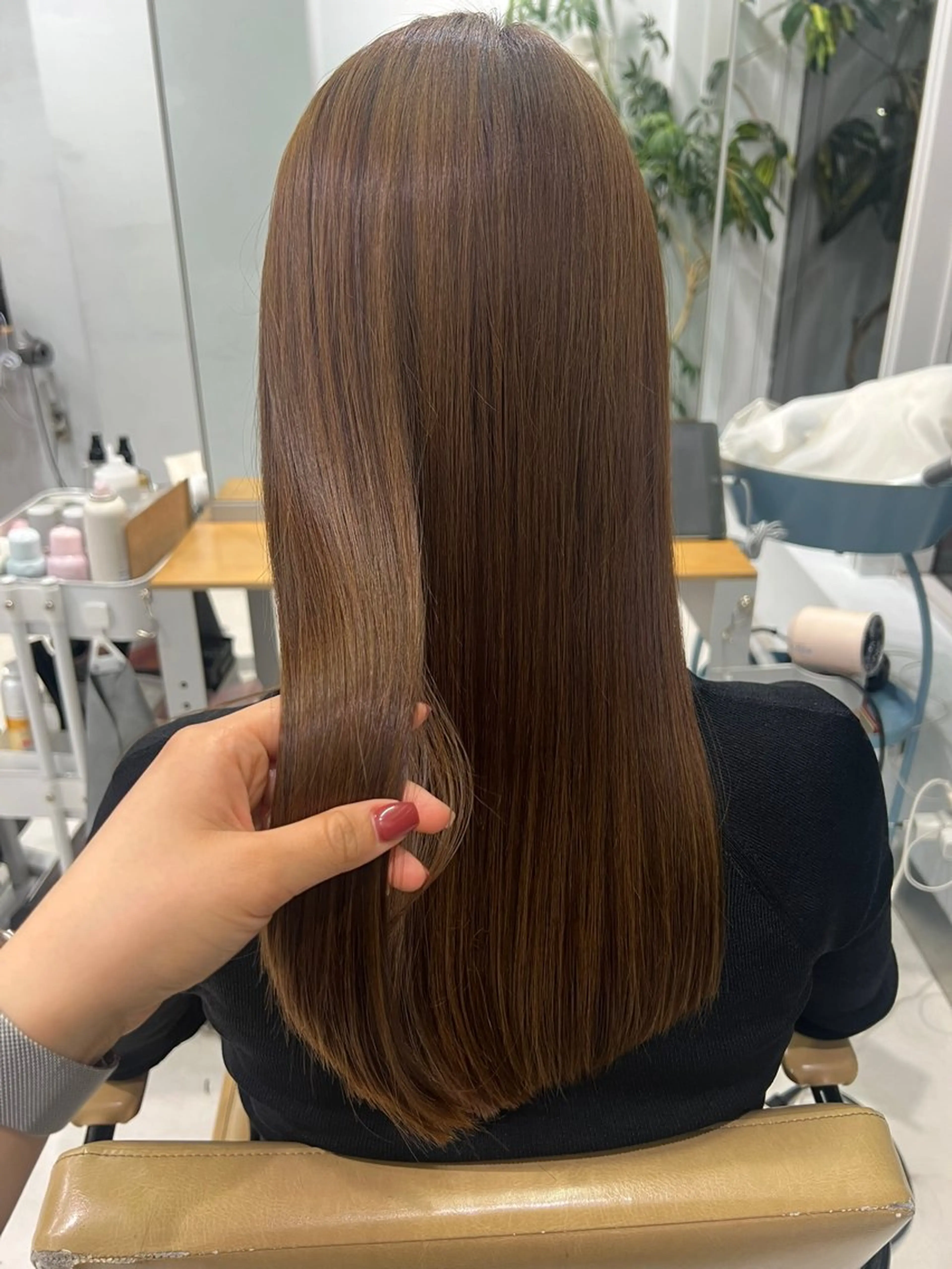 セミロング トリートメント カット トリートメント レイヤーカット ⭐シミズリホのヘアスタイル