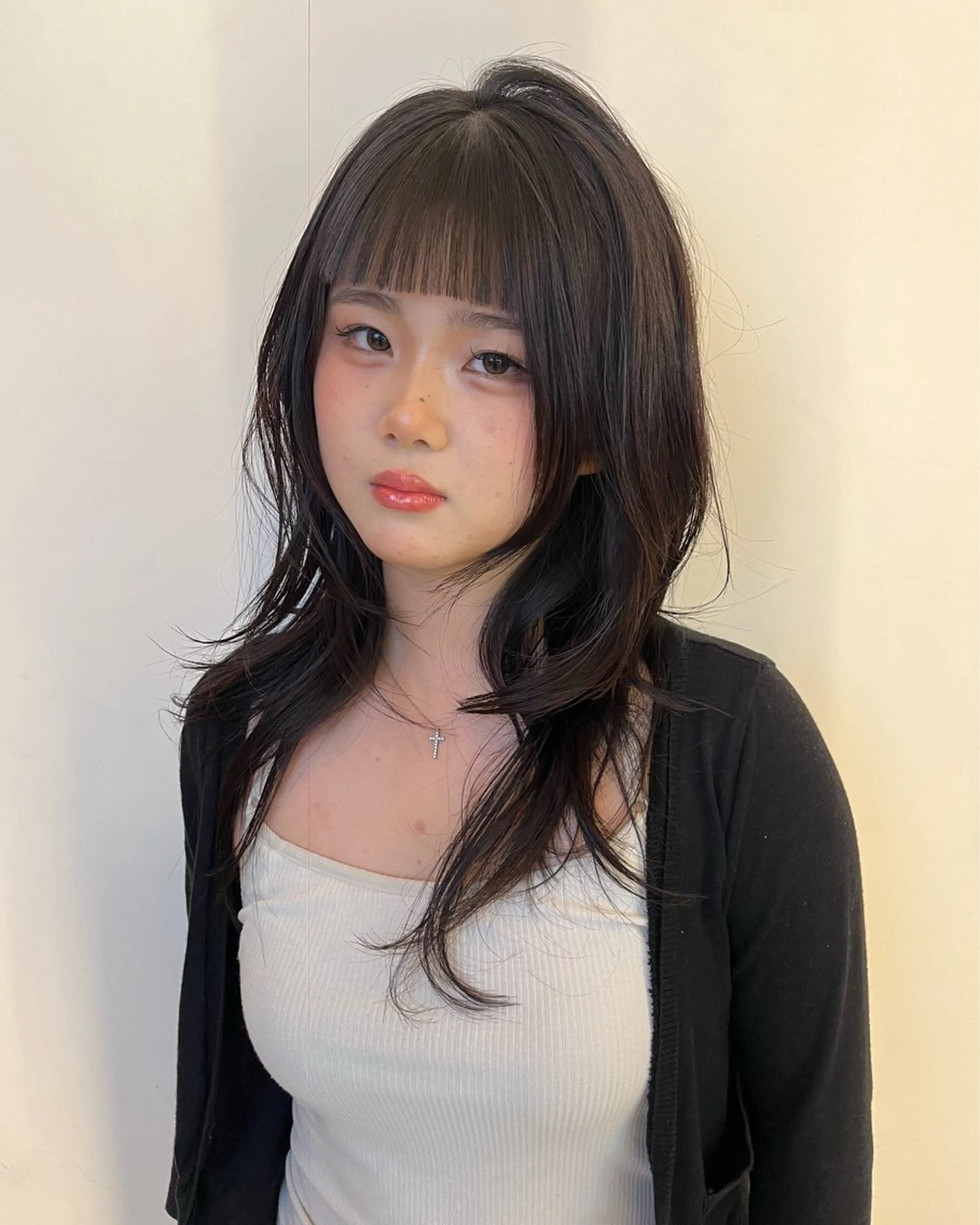 セミロング カラー ヘアアレンジ ヘアカラー @kyoniyy KYONIのヘアスタイル