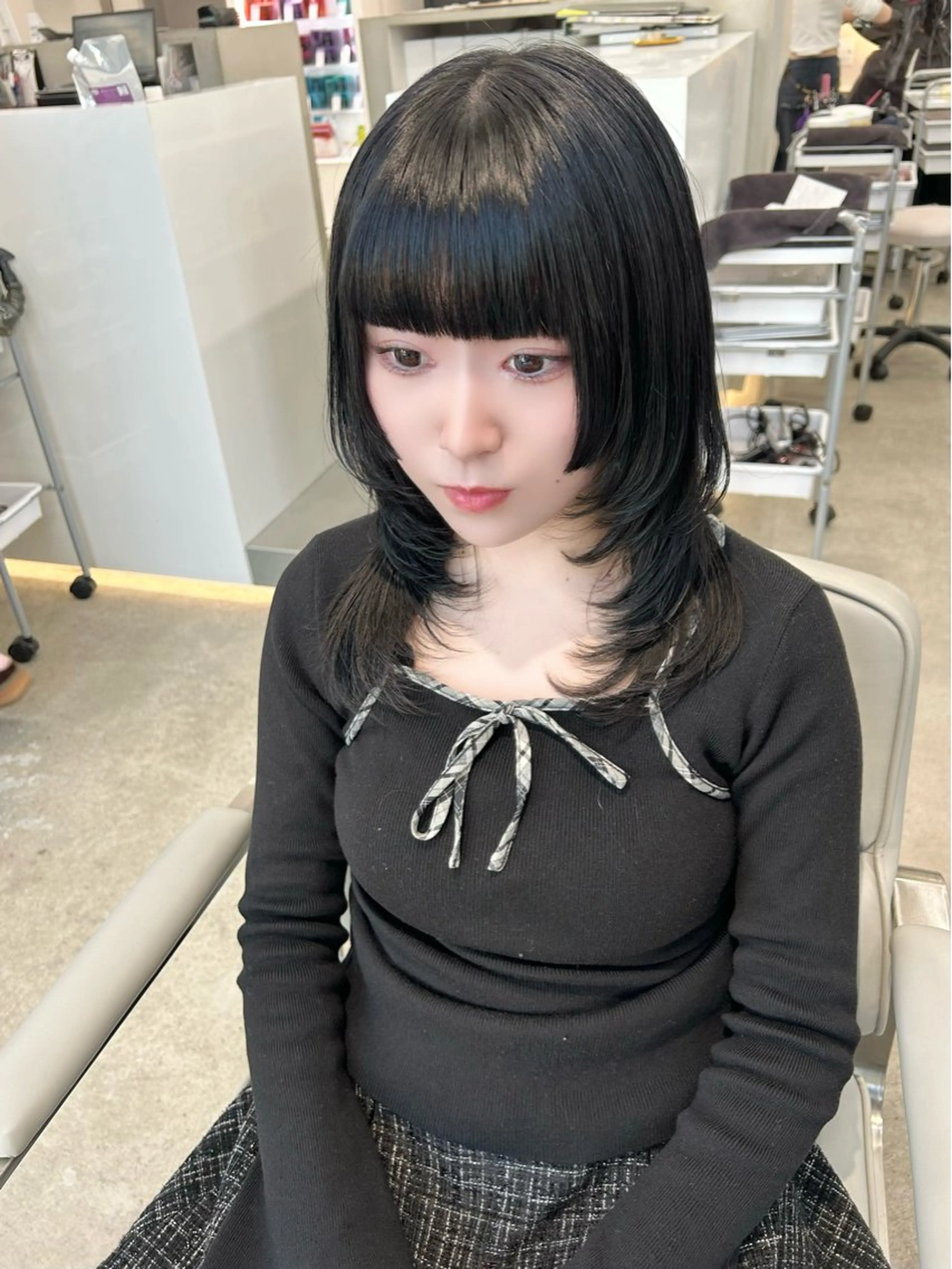 ミディアム レイヤーカット 透明感×艶髪/ 韓国レイヤー／MIOのヘアスタイル