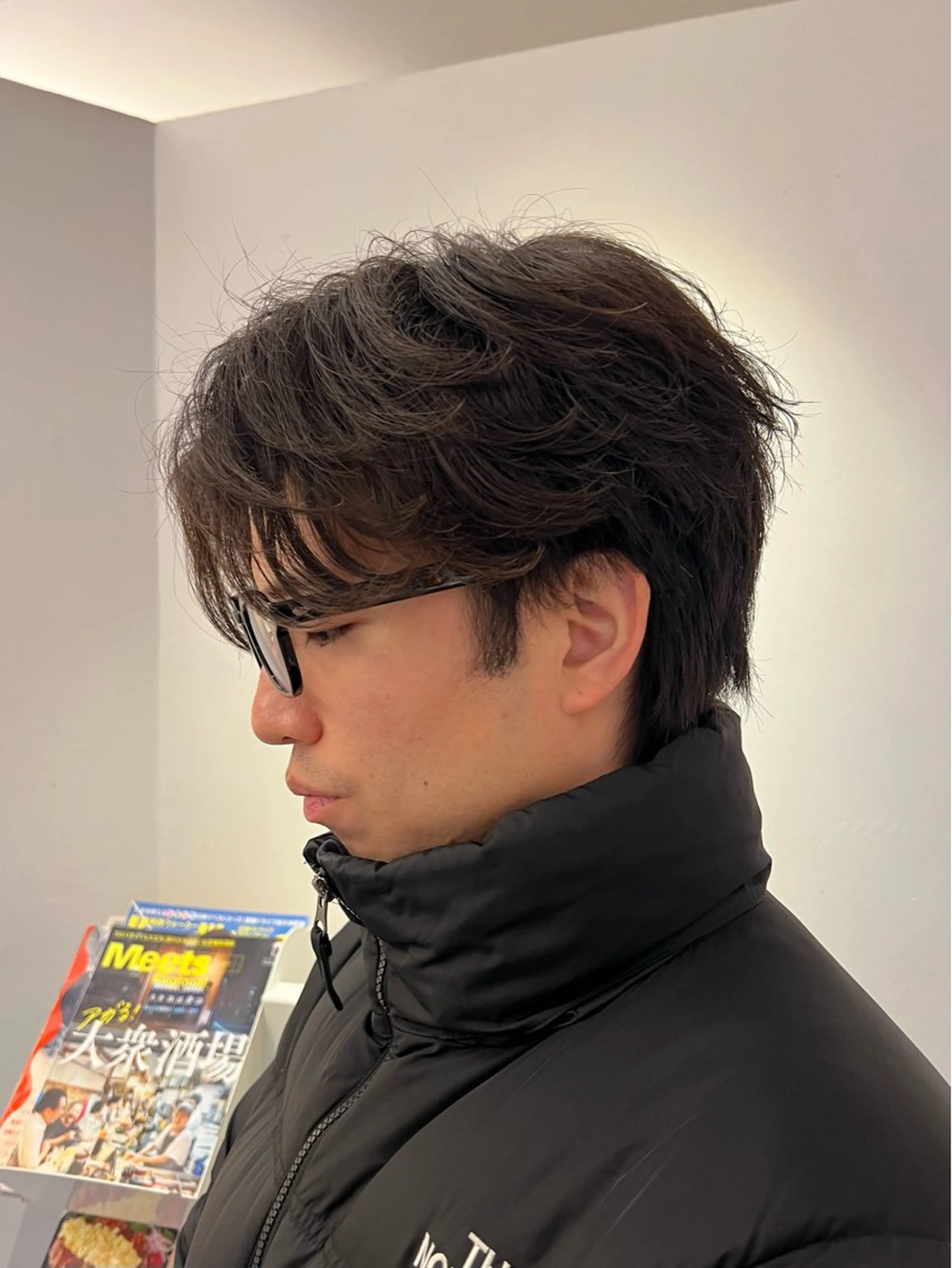 ミディアム パーマ メンズ ミディアムパーマ メンズパーマ ニュアンスパーマ カット パーマ メンズパーマ 特化/京橋/栗野のヘアスタイル