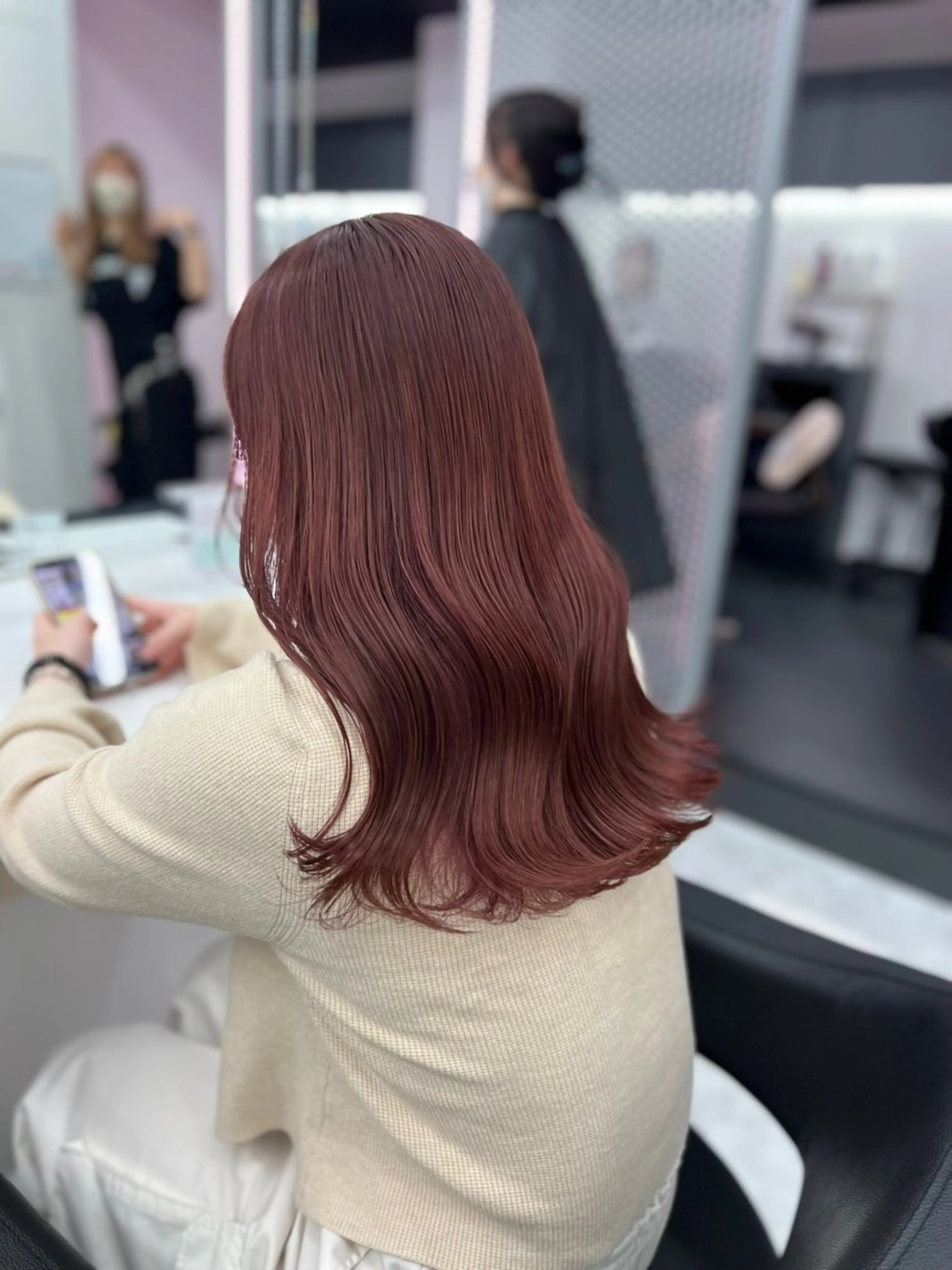 セミロング カラー ヘアカラー トリートメント 💖似合わせカラー レイヤー💖ブリーチのヘアスタイル