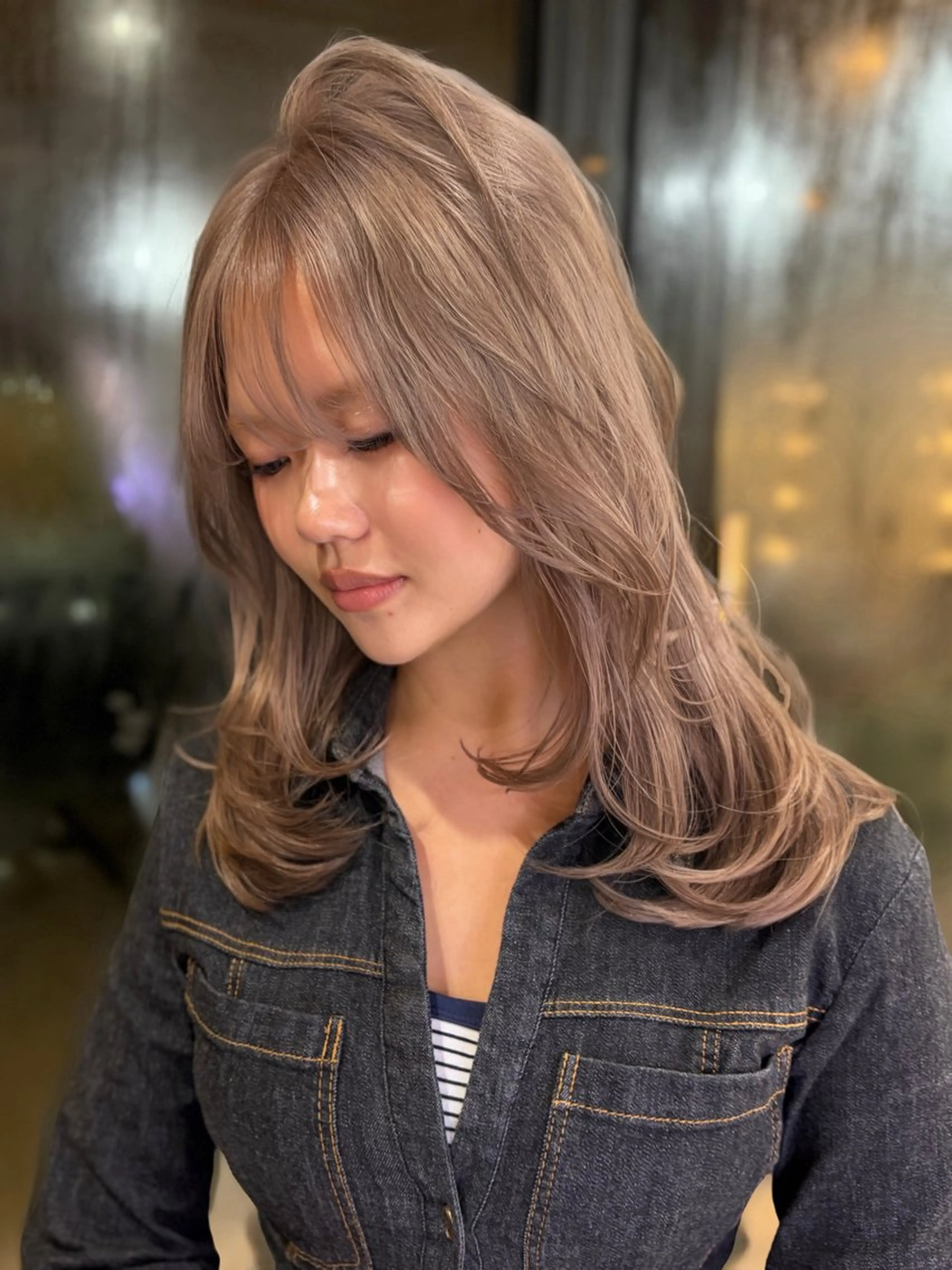 セミロング ヘアカラー トリートメント 🔖RIENS /renaのヘアスタイル