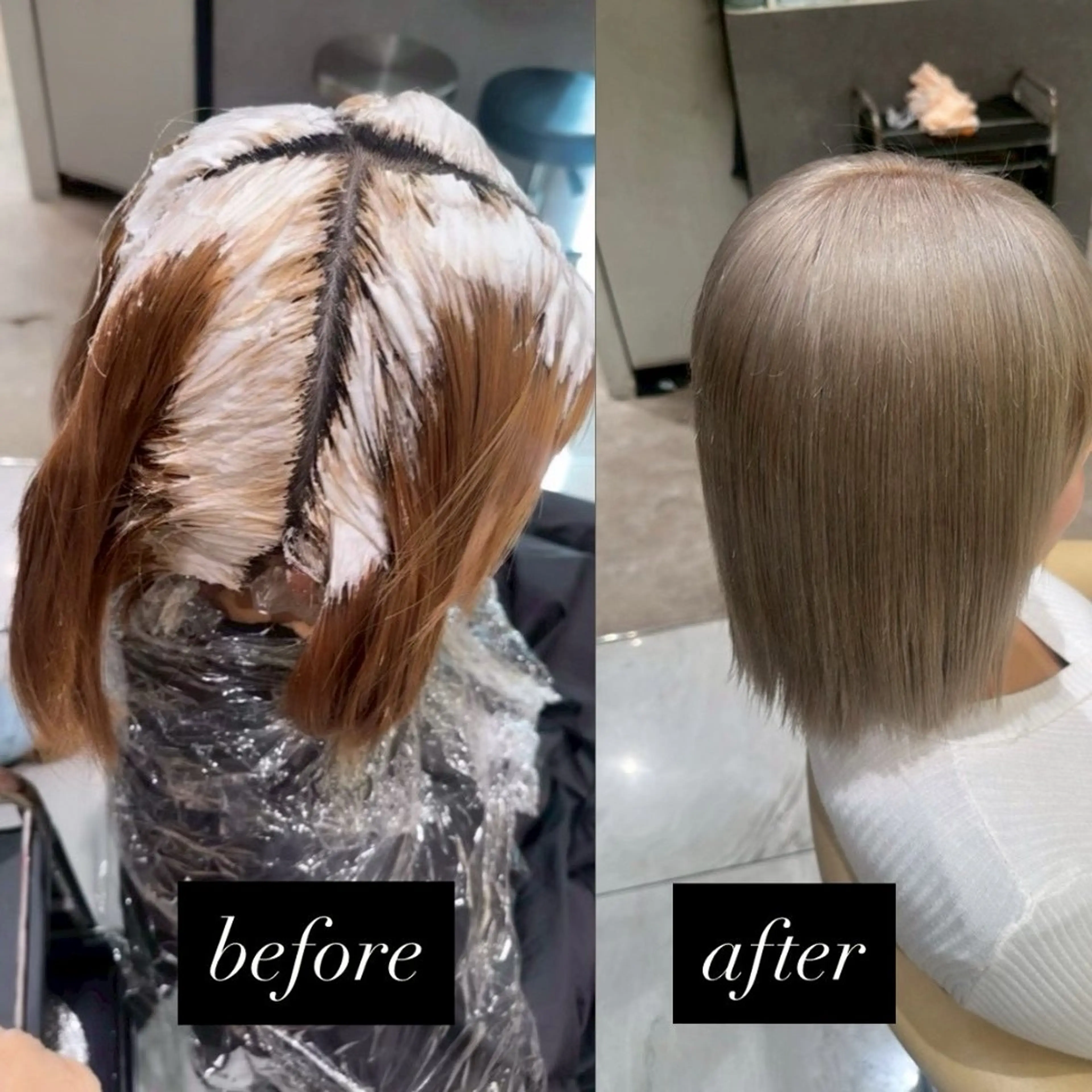 ミディアム ヘアカラー トリートメント Lond robinのヘアスタイル