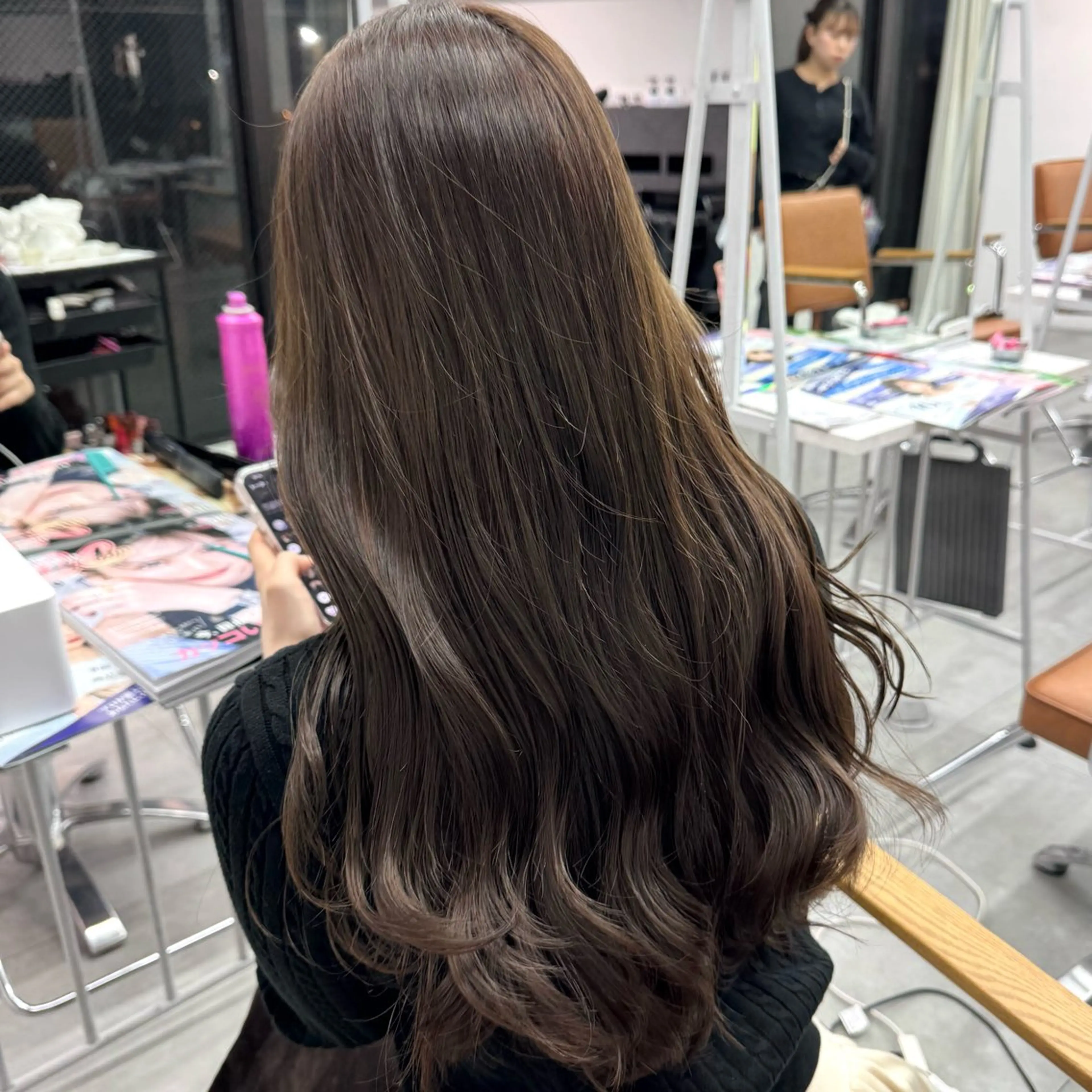 ロング カラー ヘアアレンジ ヘアカラー ブリーチなしカラー /新百合ヶ丘/安形翔のヘアスタイル