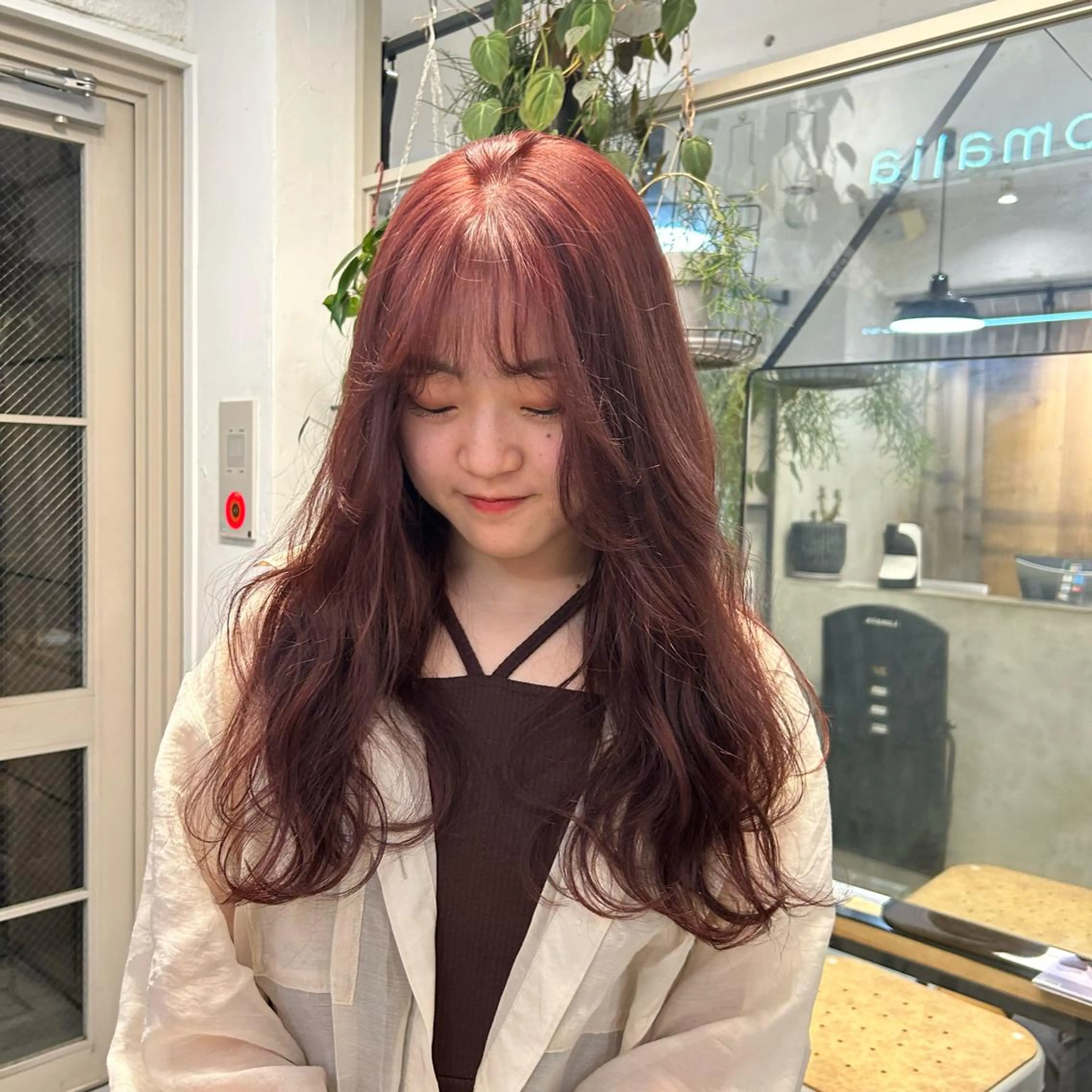 ロング カラー ピンクカラー じゅわっと暖色カラー 🍊Moemiのヘアスタイル