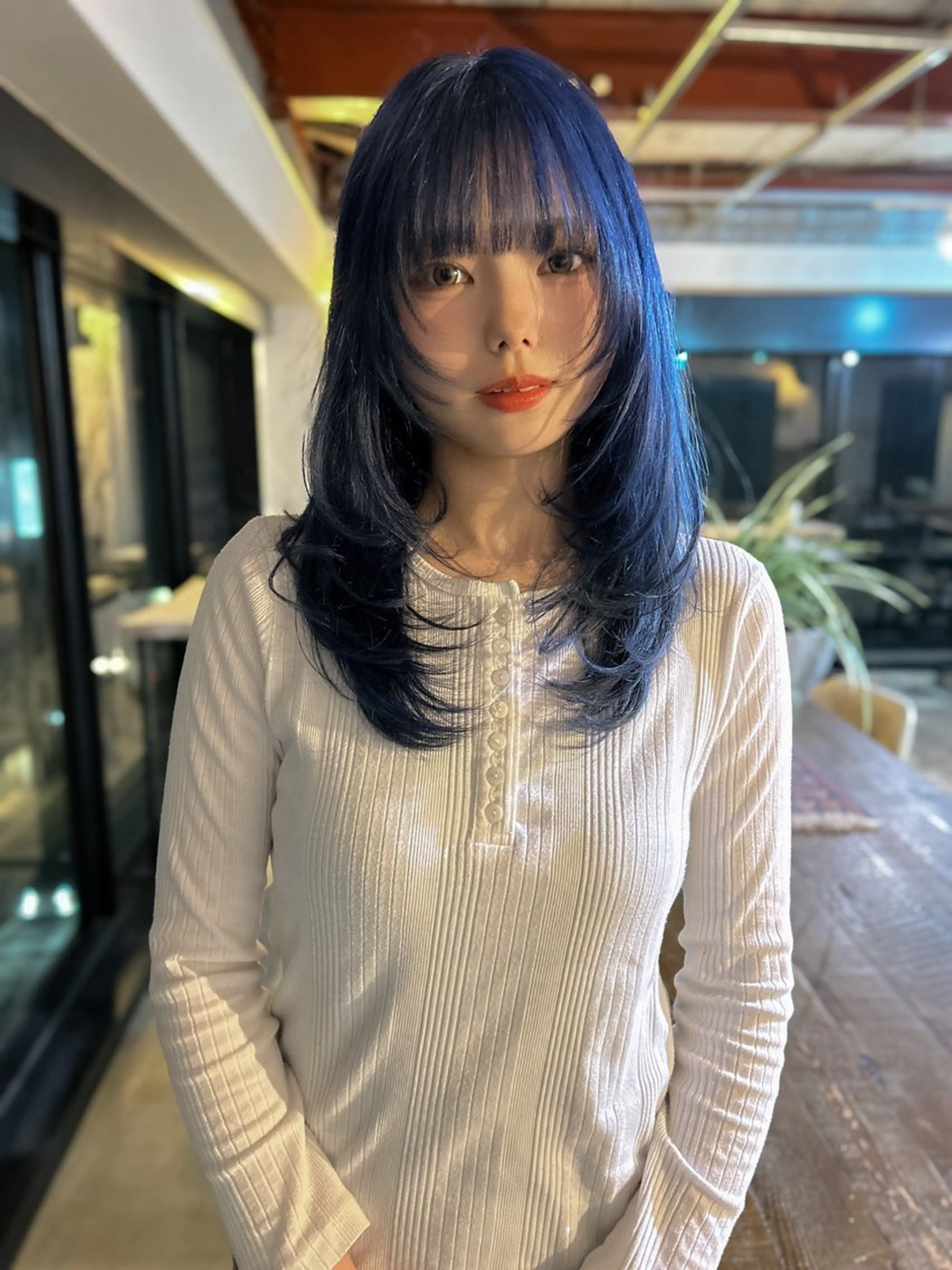 セミロング カラー カット ヘアカラー トリートメント ダブルカラー/ 艶髪/SHISEIのヘアスタイル