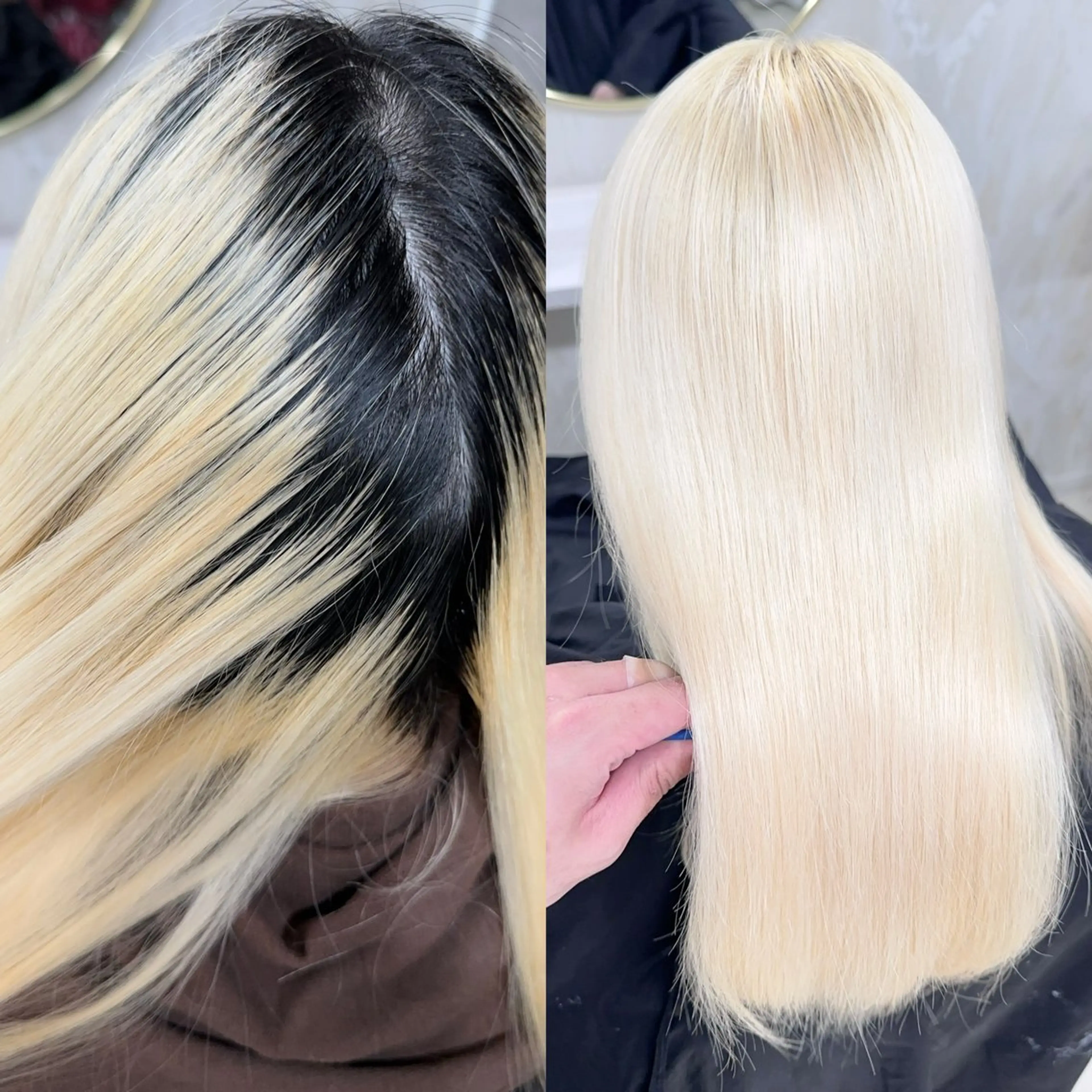 リタッチケアブリーチ＋カラーの写真