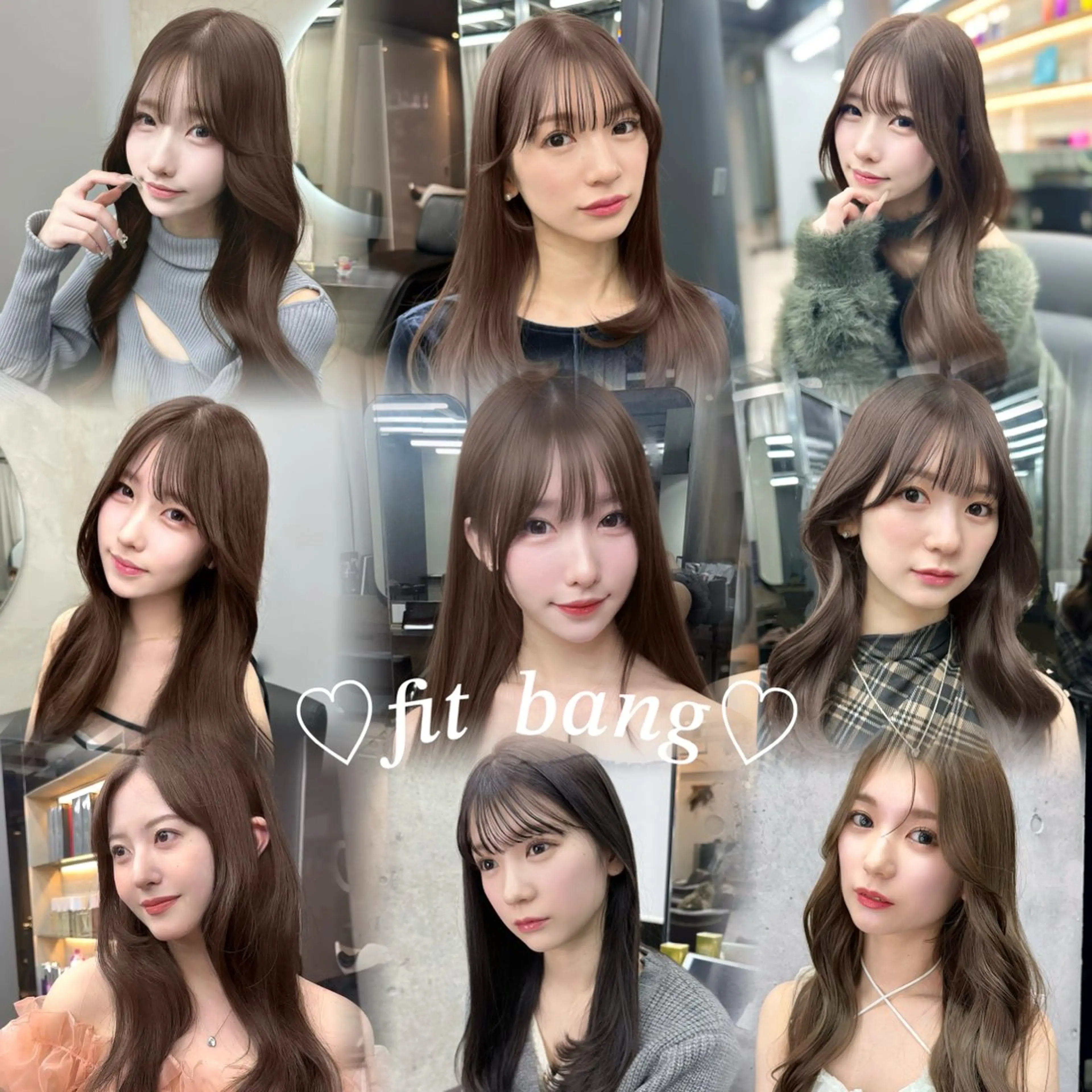 セミロング カット ヘアカラー トリートメント 韓国/ワンホンヘア 髪質改善/MaCoのヘアスタイル
