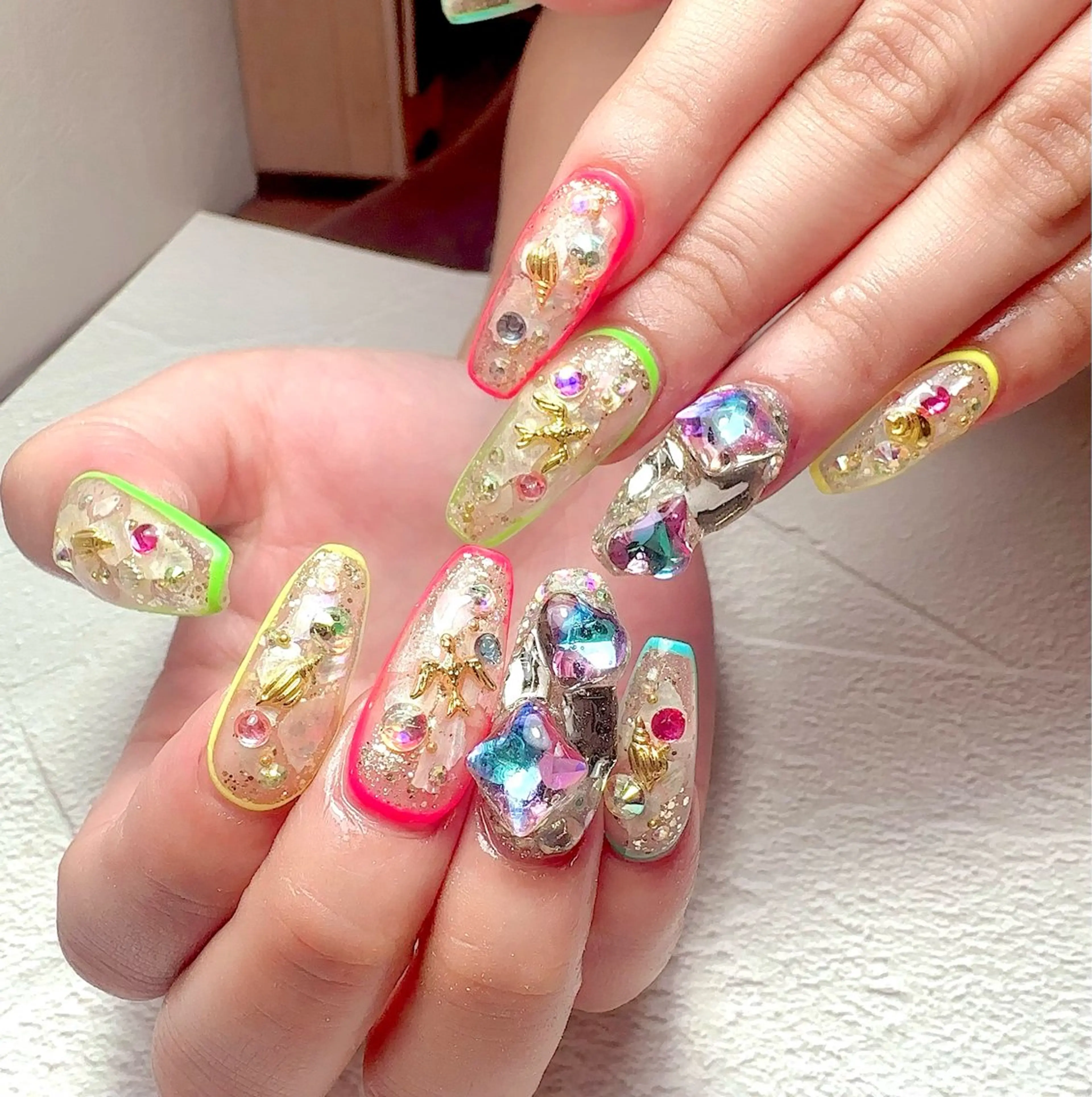 ネイル アートネイル 入学式 ハート マグネットネイル 持ち込み ハンドネイル nail salon    Mimiy..所属・Nailsalon Mimiy..♡のネイルデザイン
