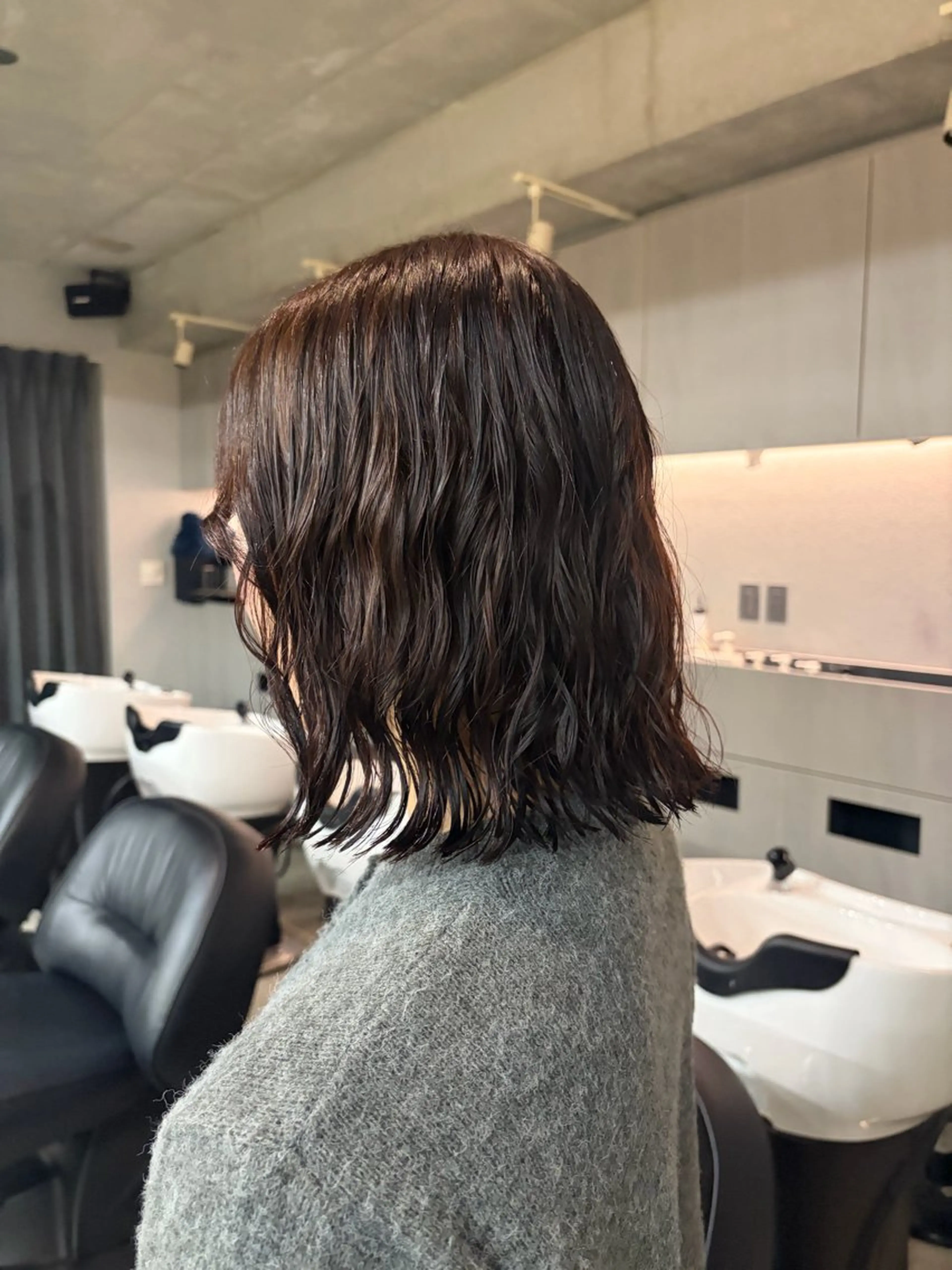 ミディアム カラー パーマ カット ヘアカラー パーマ ロングパーマ/ボブ/ 表参道/aoba🩵のヘアスタイル