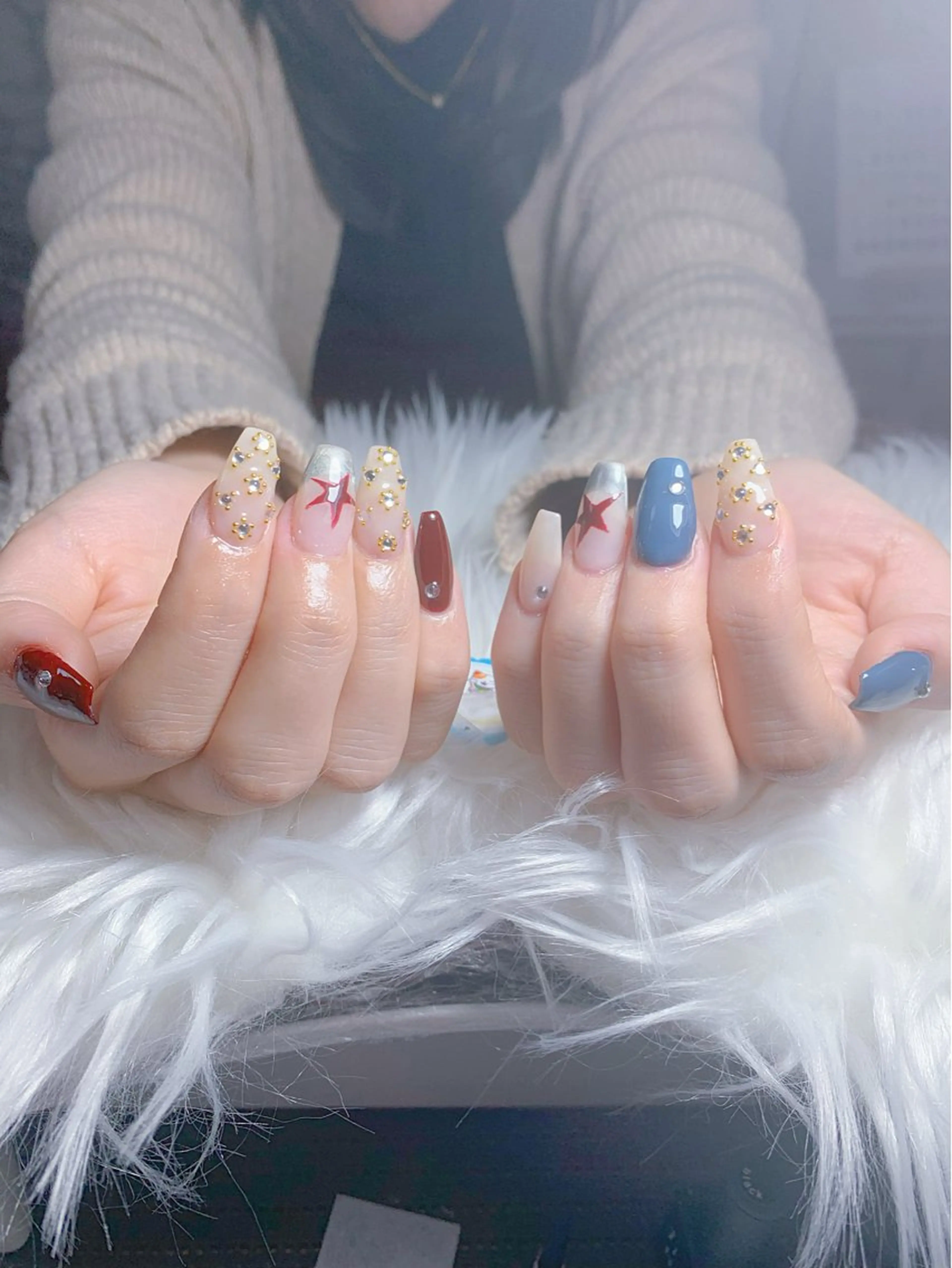 簡単デザイン8本💅📕!の写真