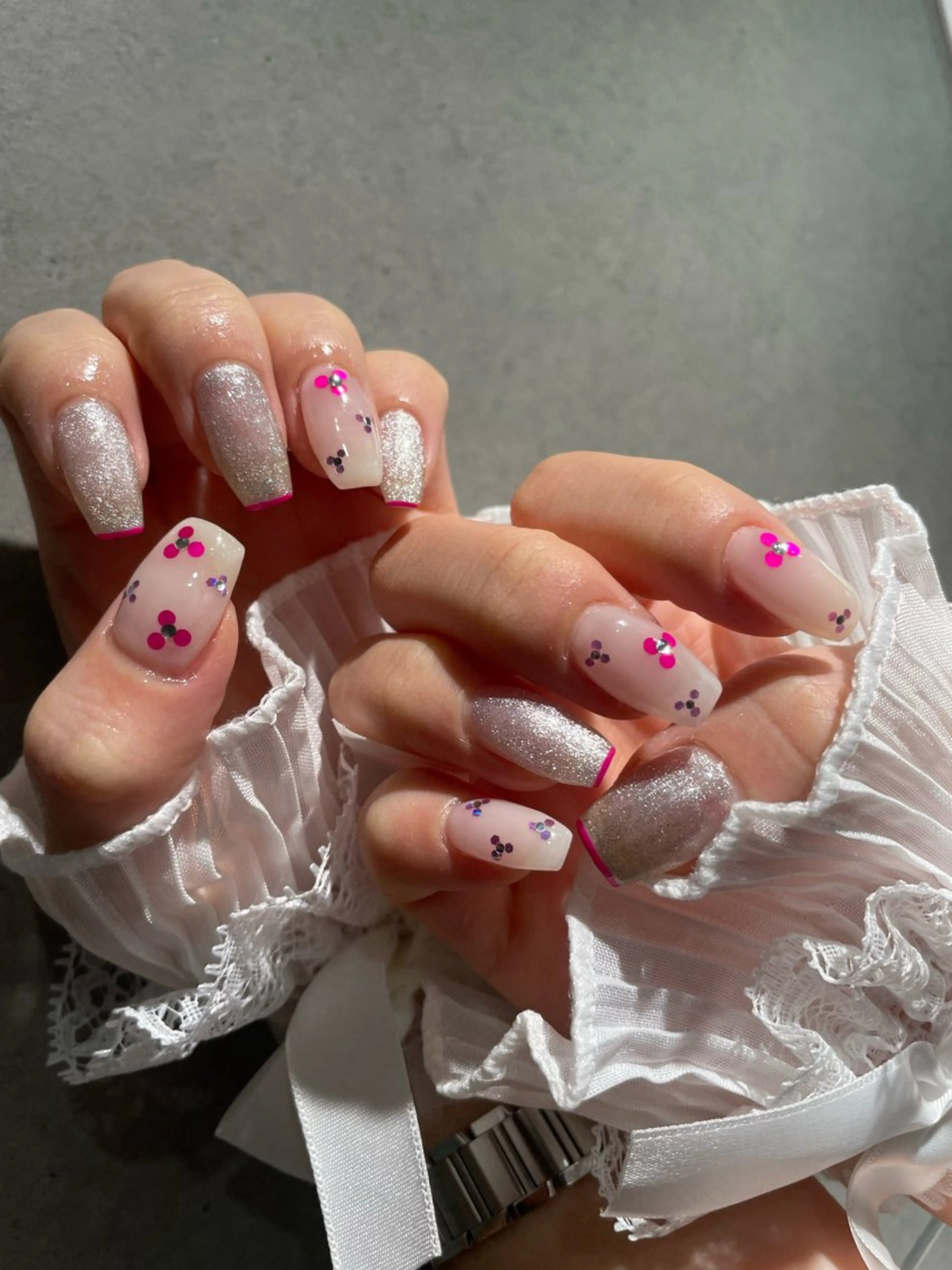 ネイル ピンク 春ネイル I-nail Moeのネイルデザイン